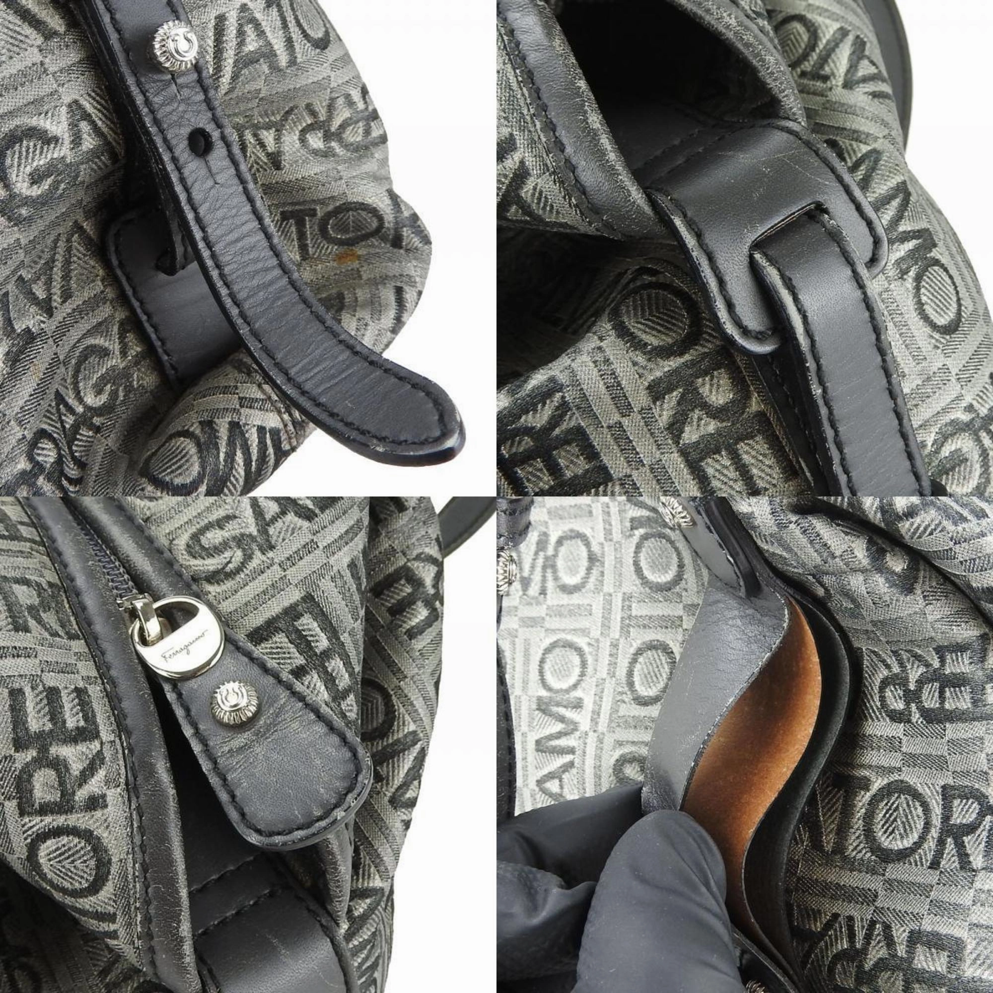 Salvatore Ferragamo  Canvas Leather Tote Bag (Pre-Owned)