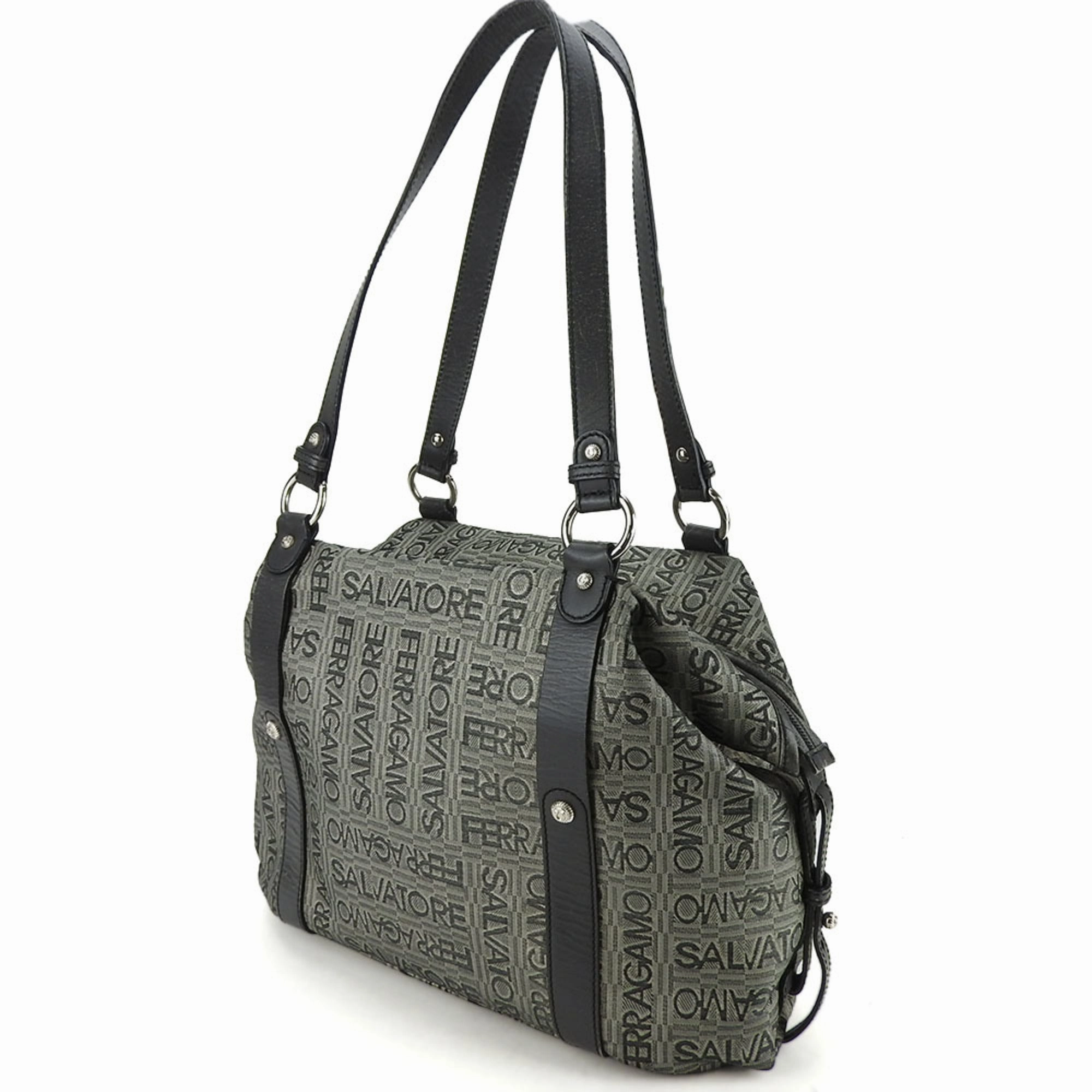 Salvatore Ferragamo  Canvas Leather Tote Bag (Pre-Owned)