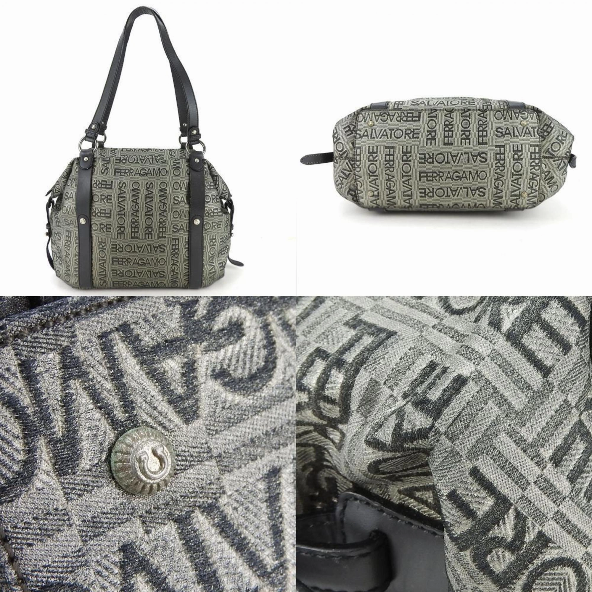 Salvatore Ferragamo  Canvas Leather Tote Bag (Pre-Owned)