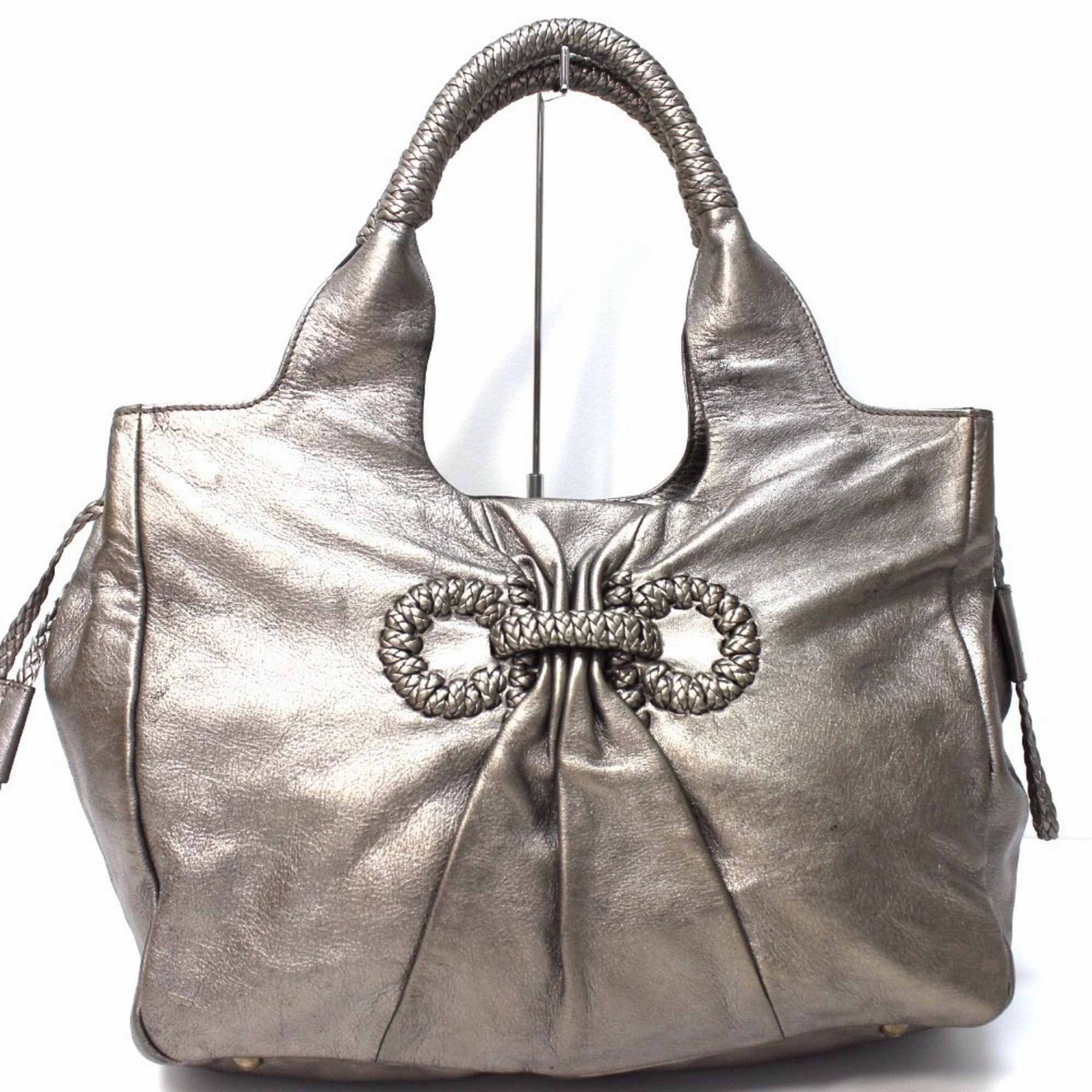 Salvatore Ferragamo Gancini   Leather Handbag Shoulder Bag Tote Bag (Pre-Owned)