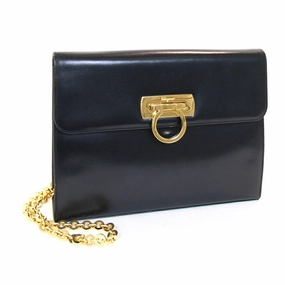 Salvatore Ferragamo Gancini Leather Shoulder Bag (Pre-Owned)