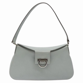 Salvatore Ferragamo Gancini Leather Shoulder Bag (Pre-Owned)