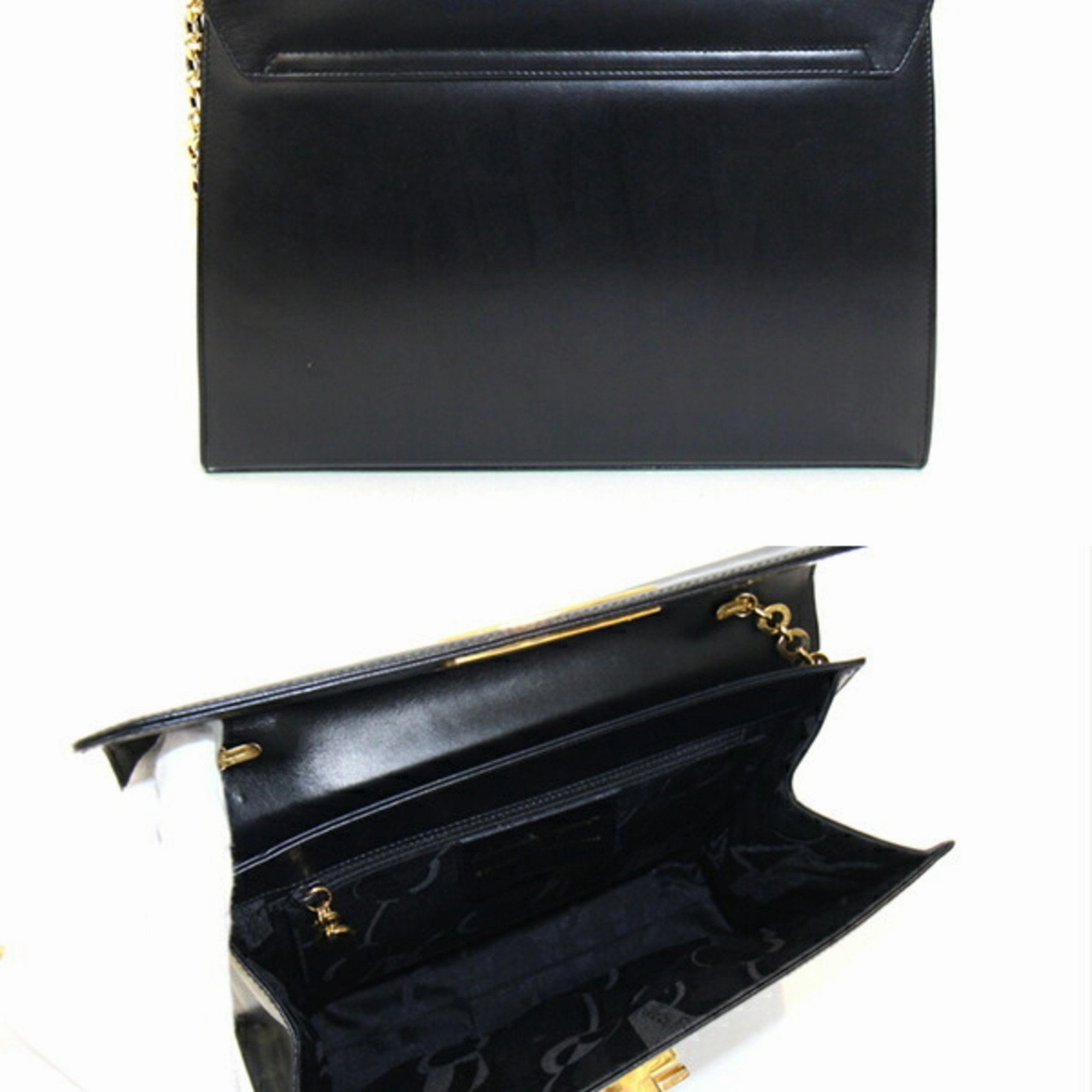 Salvatore Ferragamo Gancini Leather Shoulder Bag (Pre-Owned)