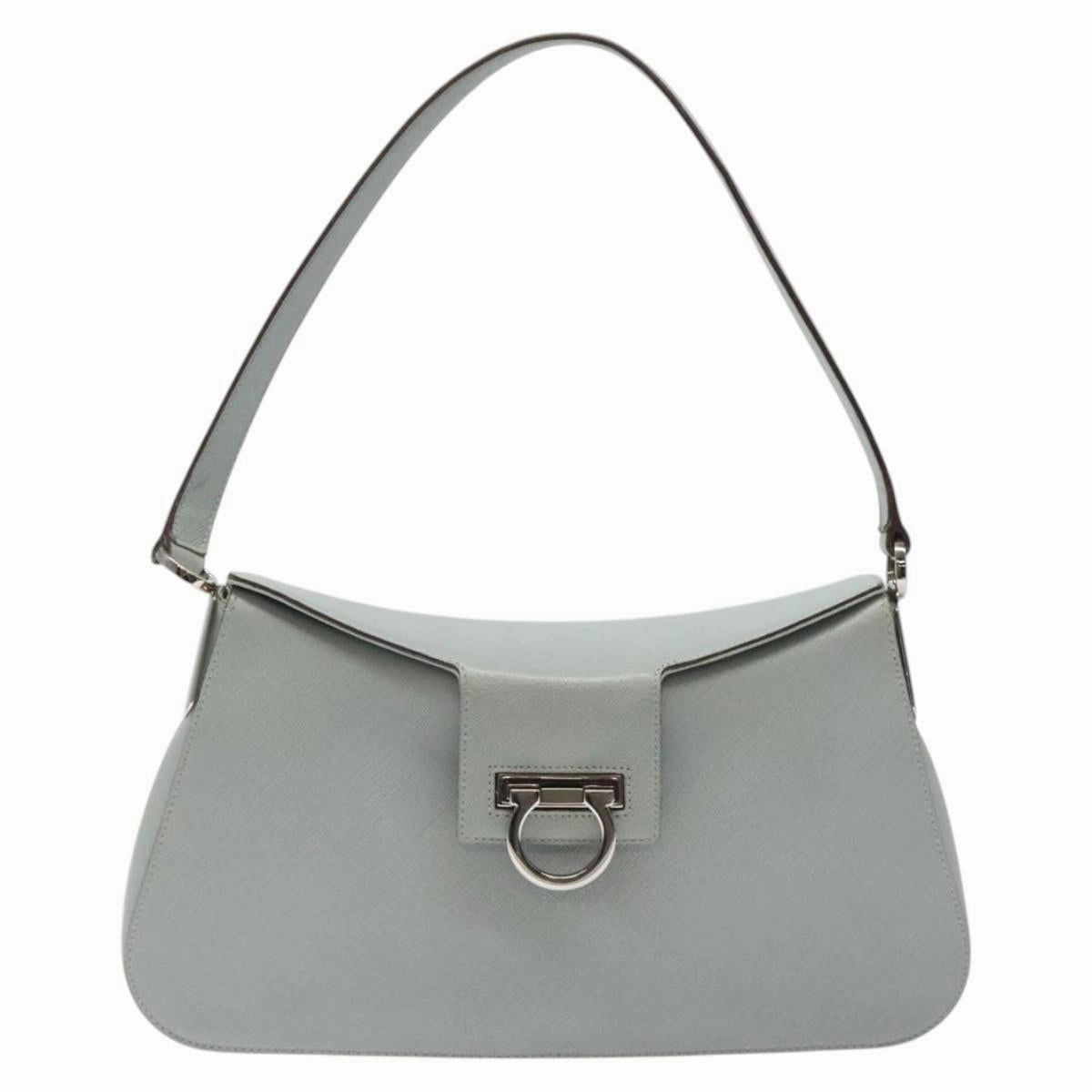 Salvatore Ferragamo Gancini Leather Shoulder Bag (Pre-Owned)