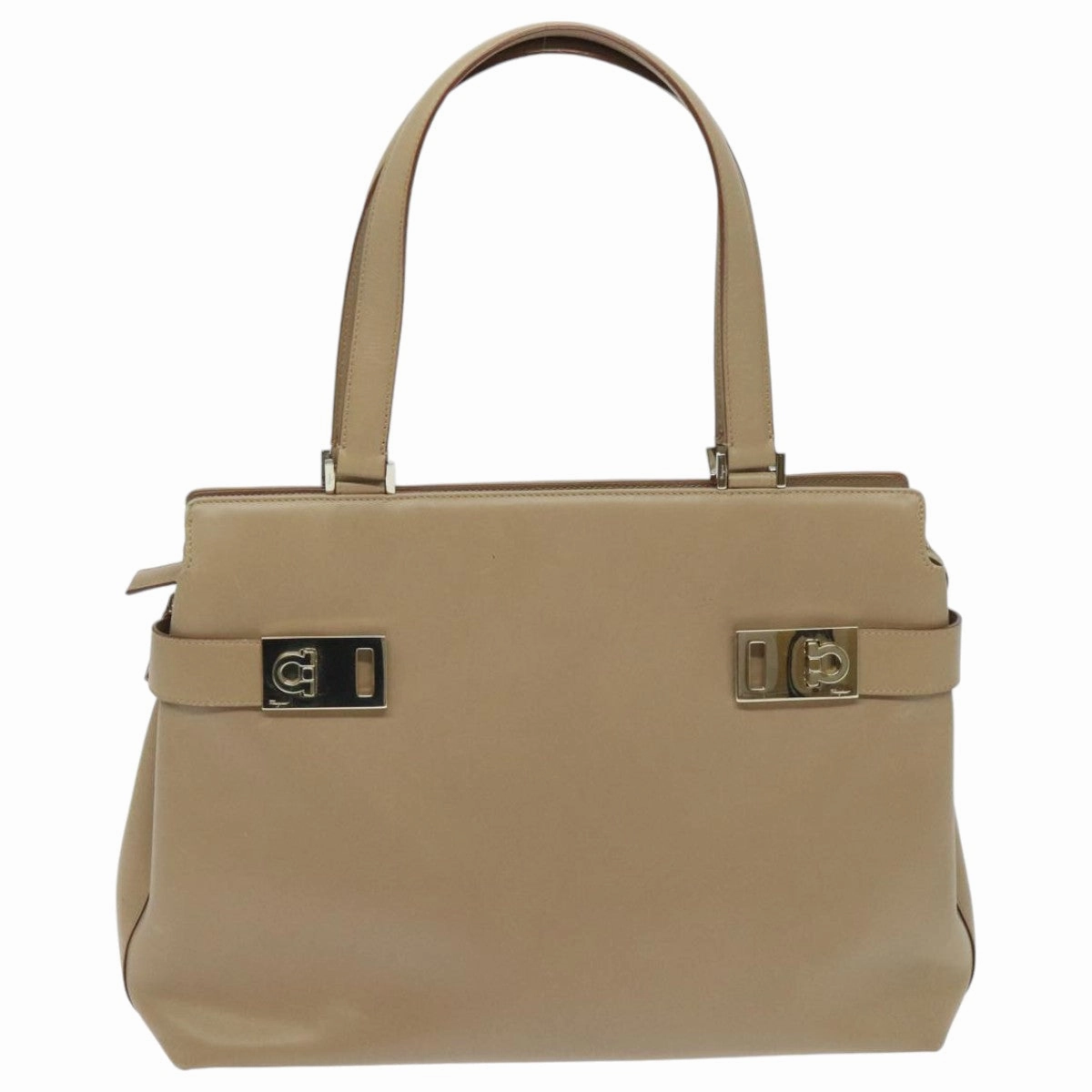 Salvatore Ferragamo Gancini  Leather Tote Bag (Pre-Owned)