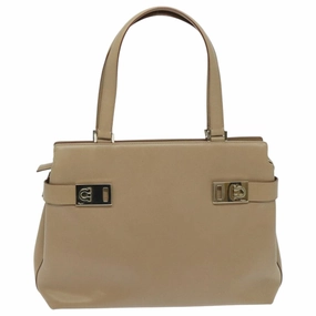 Salvatore Ferragamo Gancini  Leather Tote Bag (Pre-Owned)