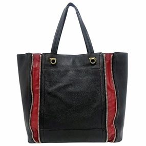 Salvatore Ferragamo Gancini Leather Tote Bag (Pre-Owned)