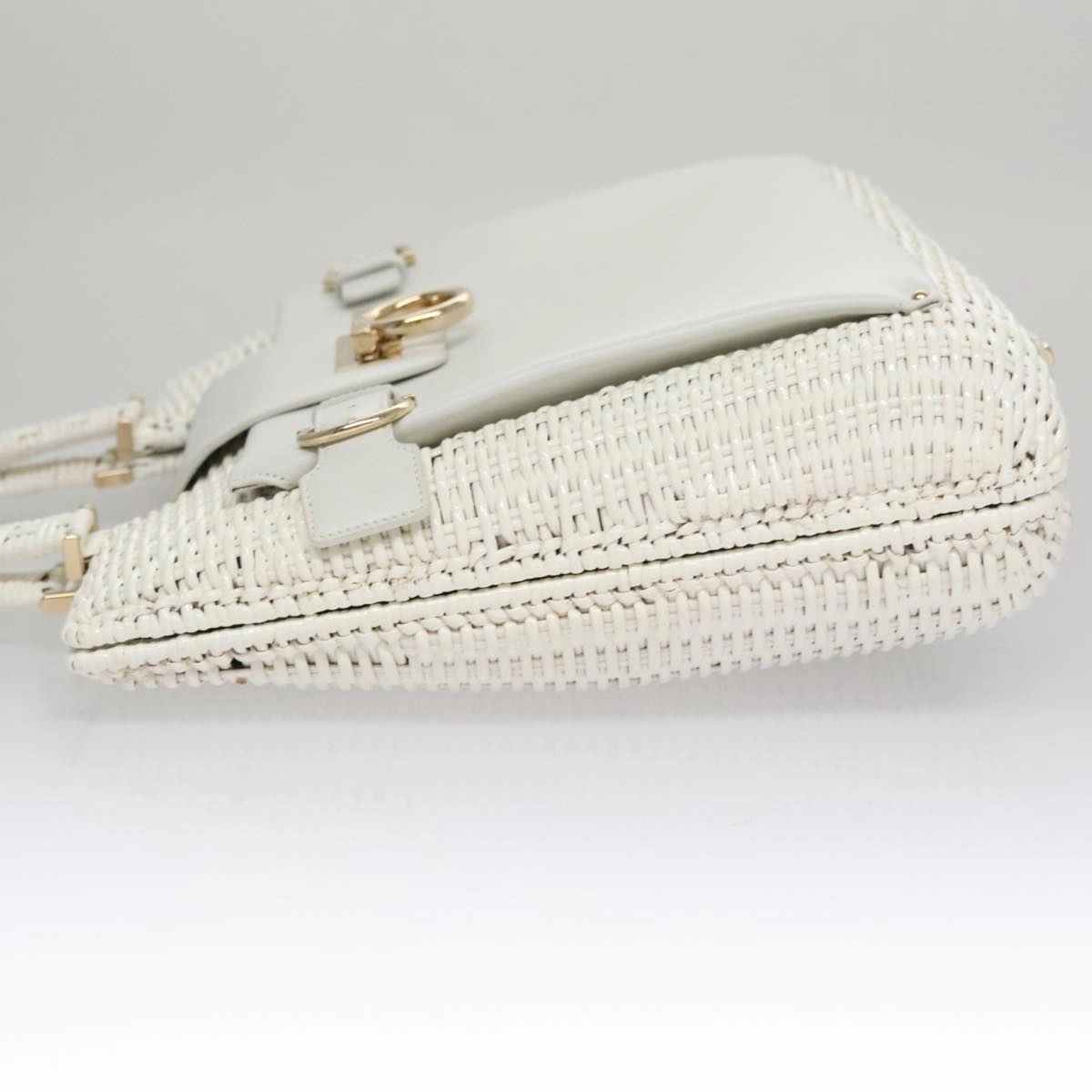 Salvatore Ferragamo Gancini Patent Leather Handbag (Pre-Owned)
