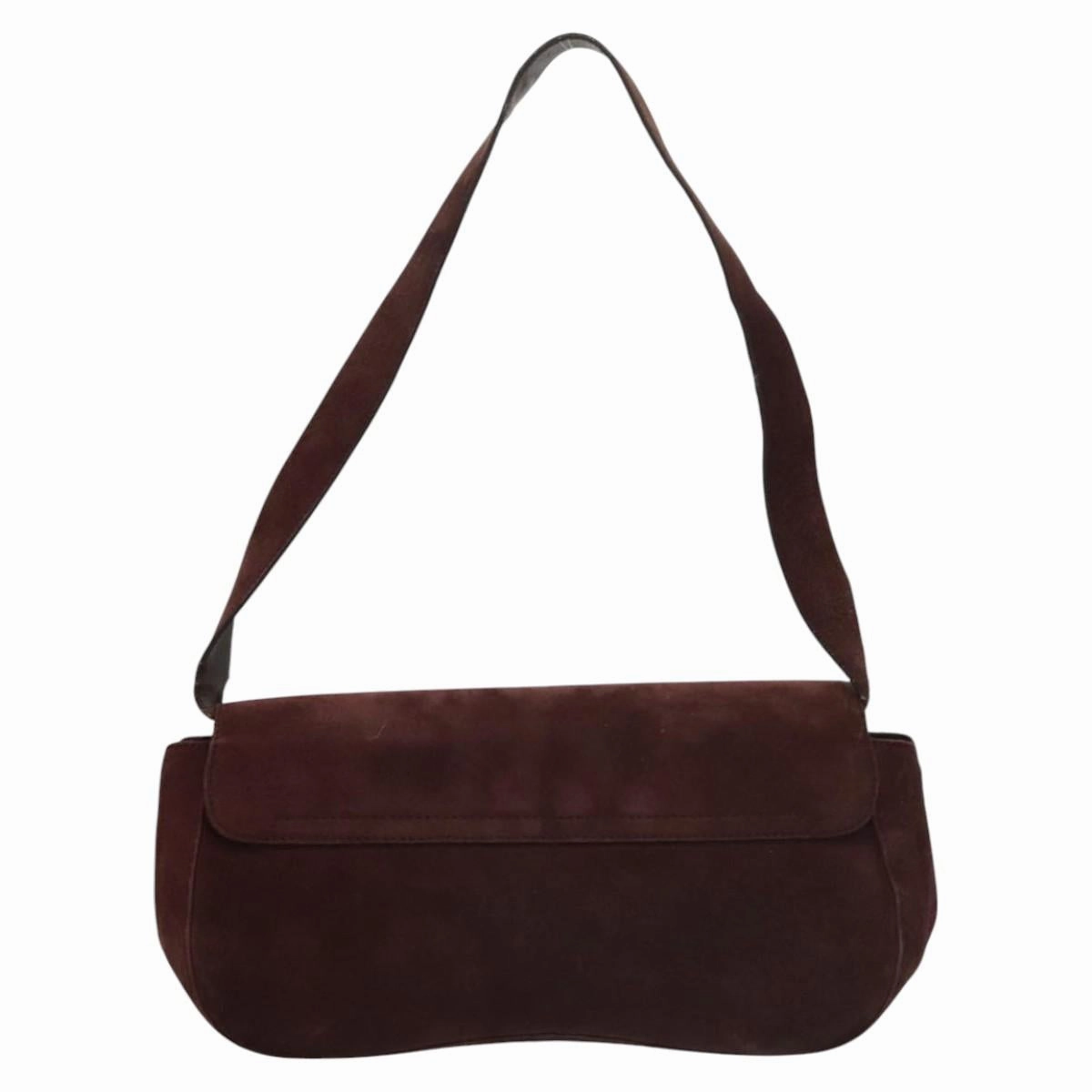 Salvatore Ferragamo Gancini Suede Shoulder Bag (Pre-Owned)