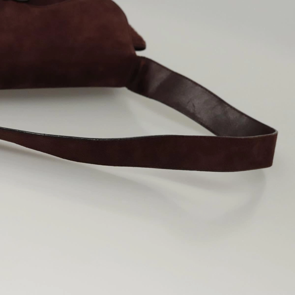 Salvatore Ferragamo Gancini Suede Shoulder Bag (Pre-Owned)
