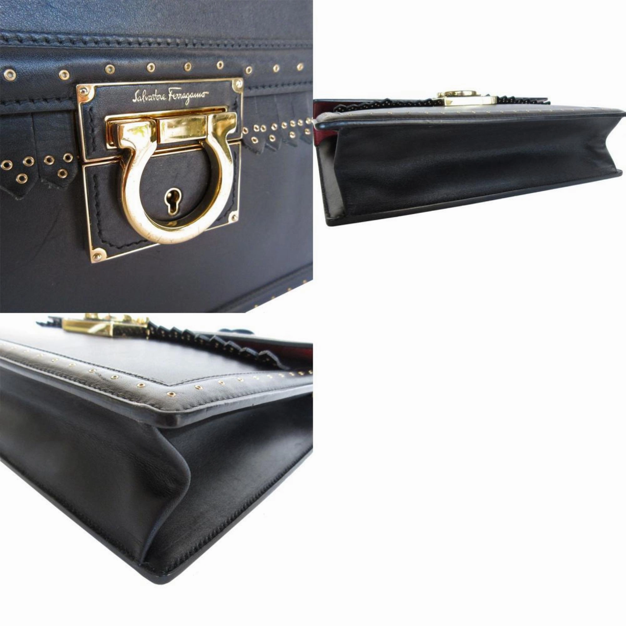 Salvatore Ferragamo Leather Handbag Shoulder Bag (Pre-Owned)