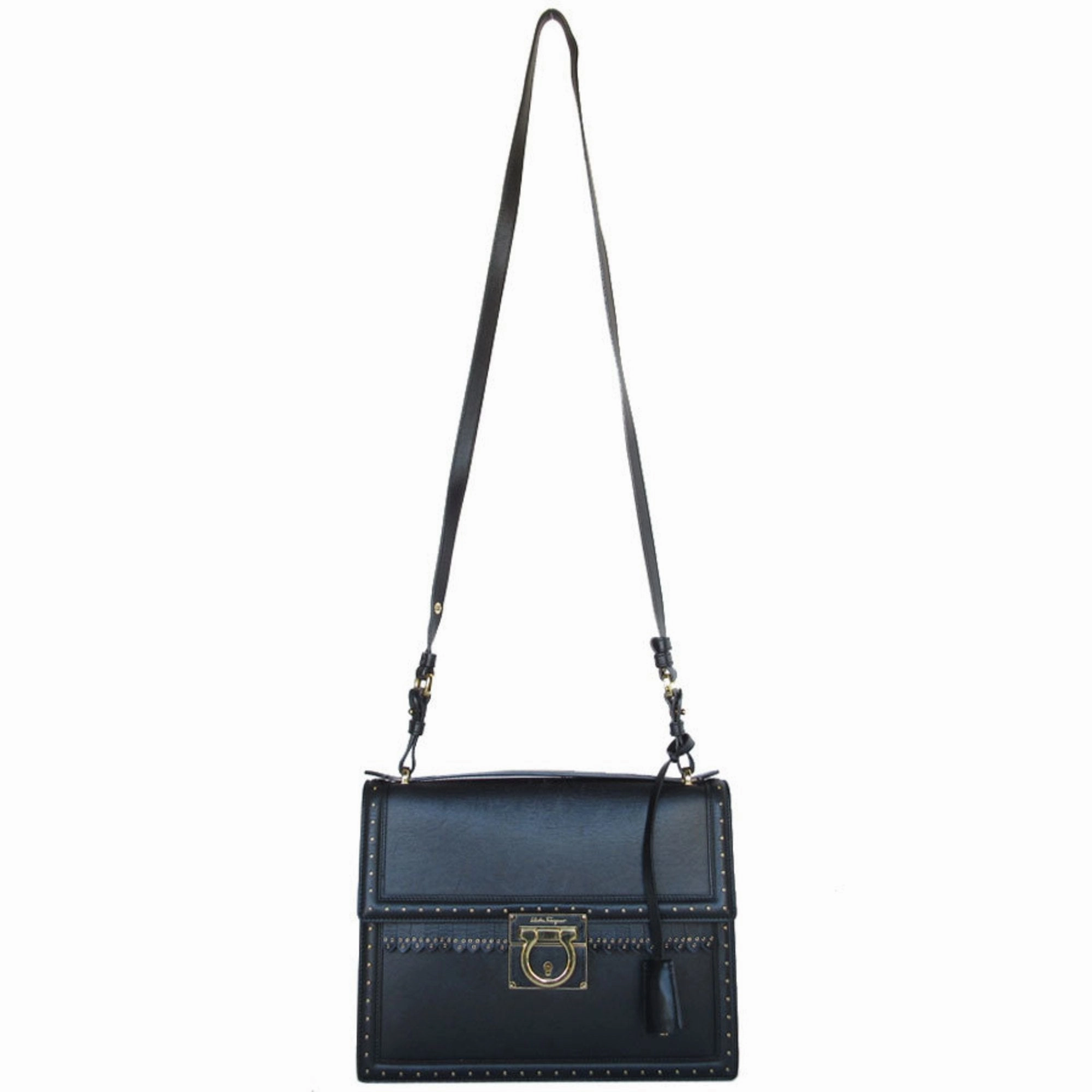 Salvatore Ferragamo Leather Handbag Shoulder Bag (Pre-Owned)