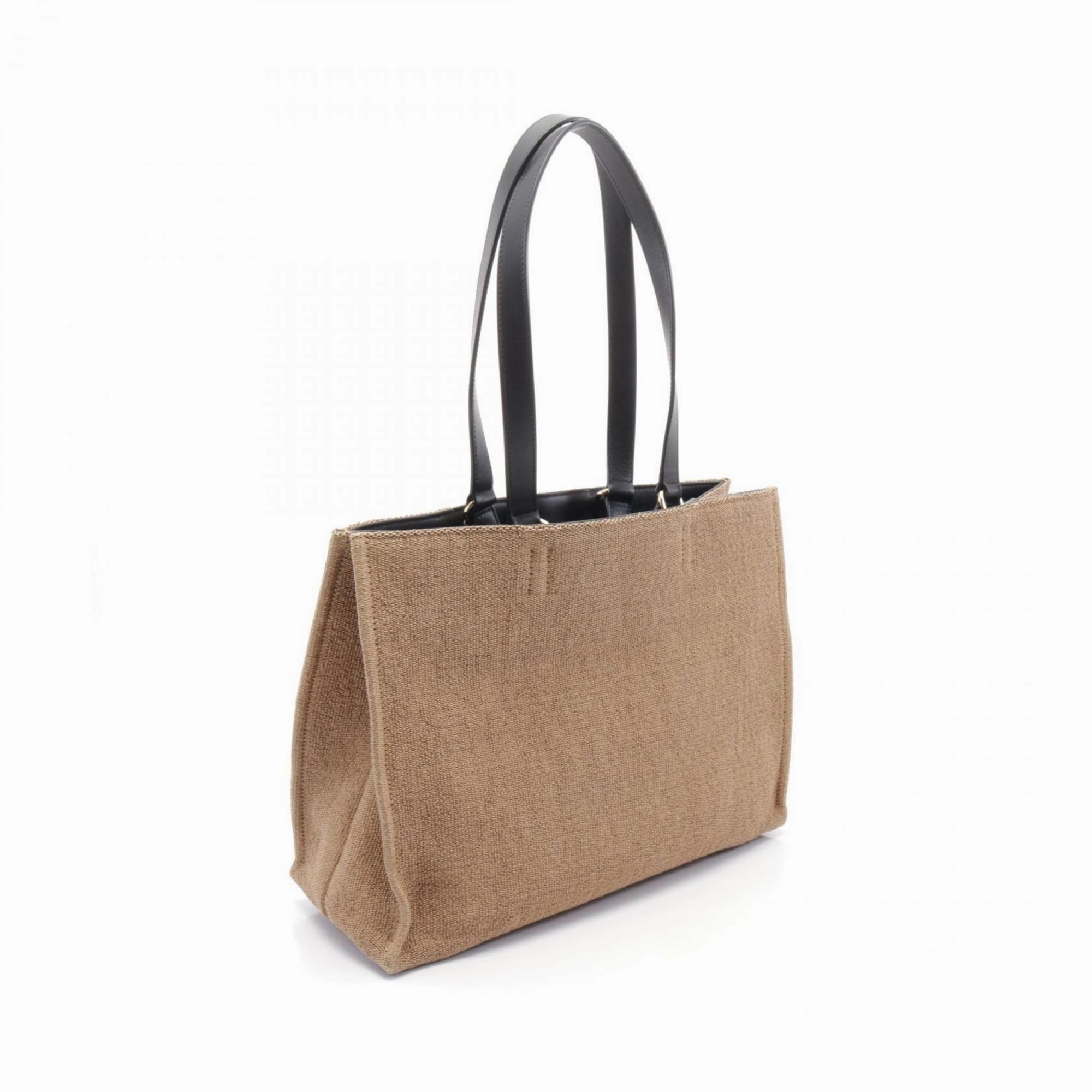 Salvatore Ferragamo  Leather Raffia Tote Bag (Pre-Owned)