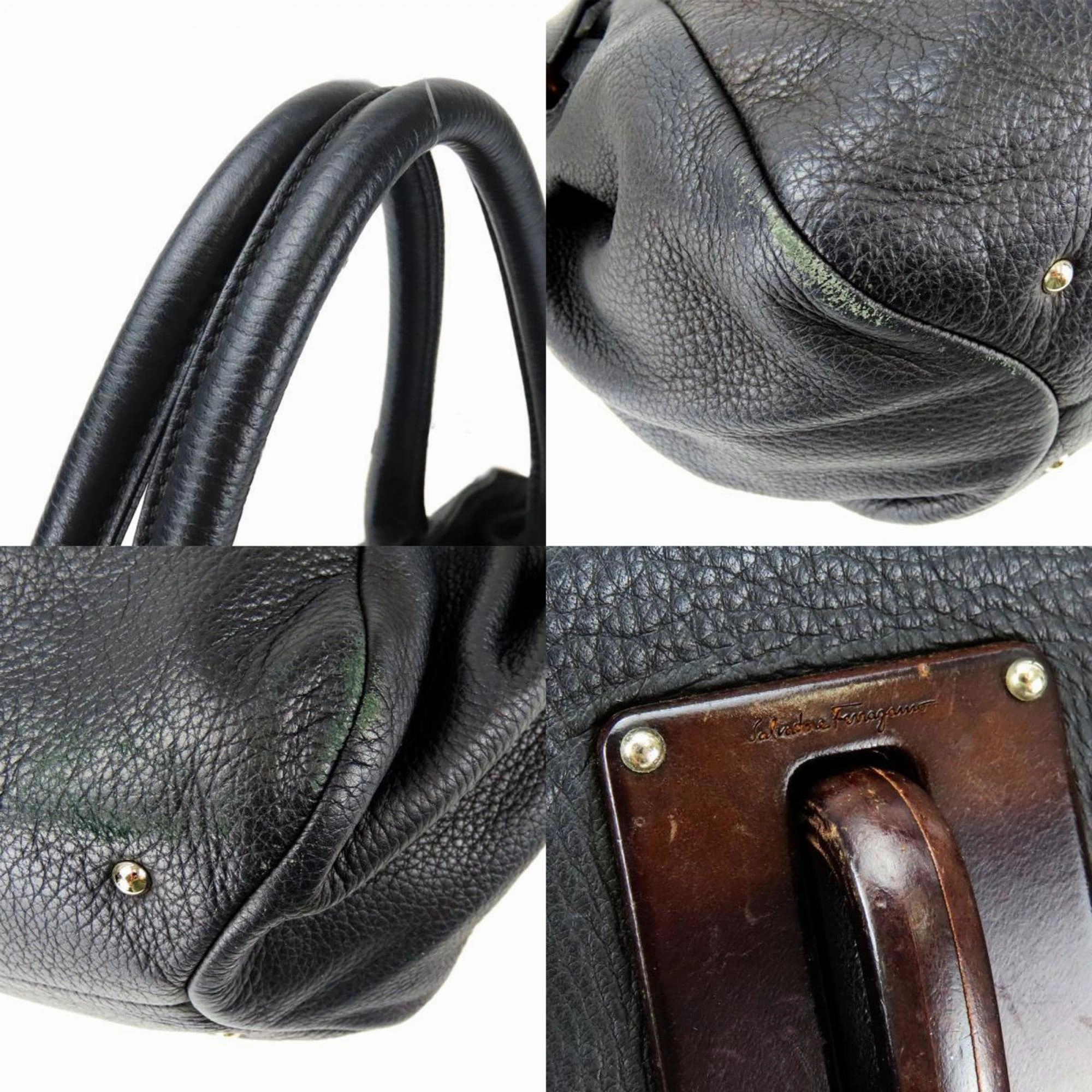 Salvatore Ferragamo  Leather Wood Tote Bag (Pre-Owned)
