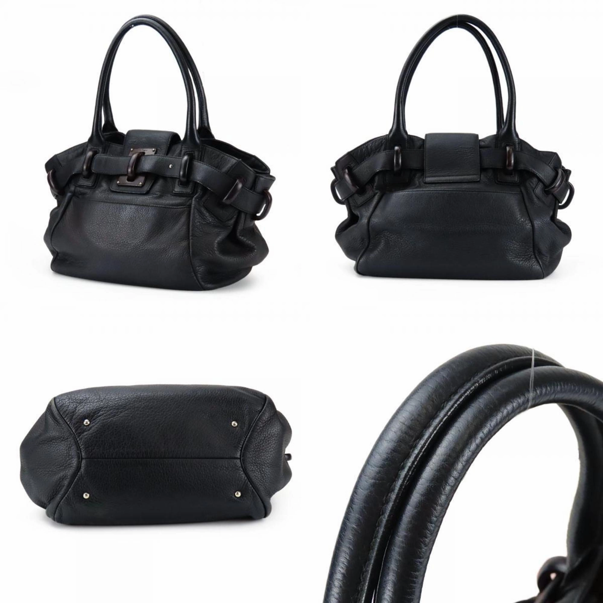 Salvatore Ferragamo  Leather Wood Tote Bag (Pre-Owned)