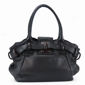 Salvatore Ferragamo  Leather Wood Tote Bag (Pre-Owned)