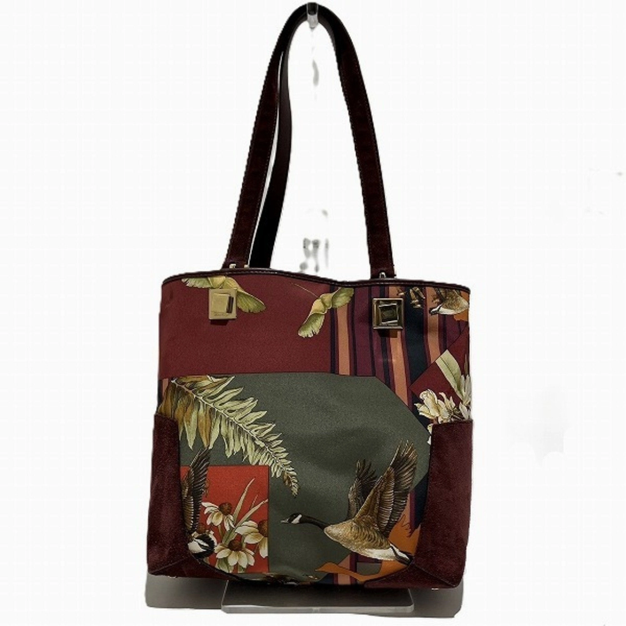 Salvatore Ferragamo  Nylon Leather Tote Bag (Pre-Owned)