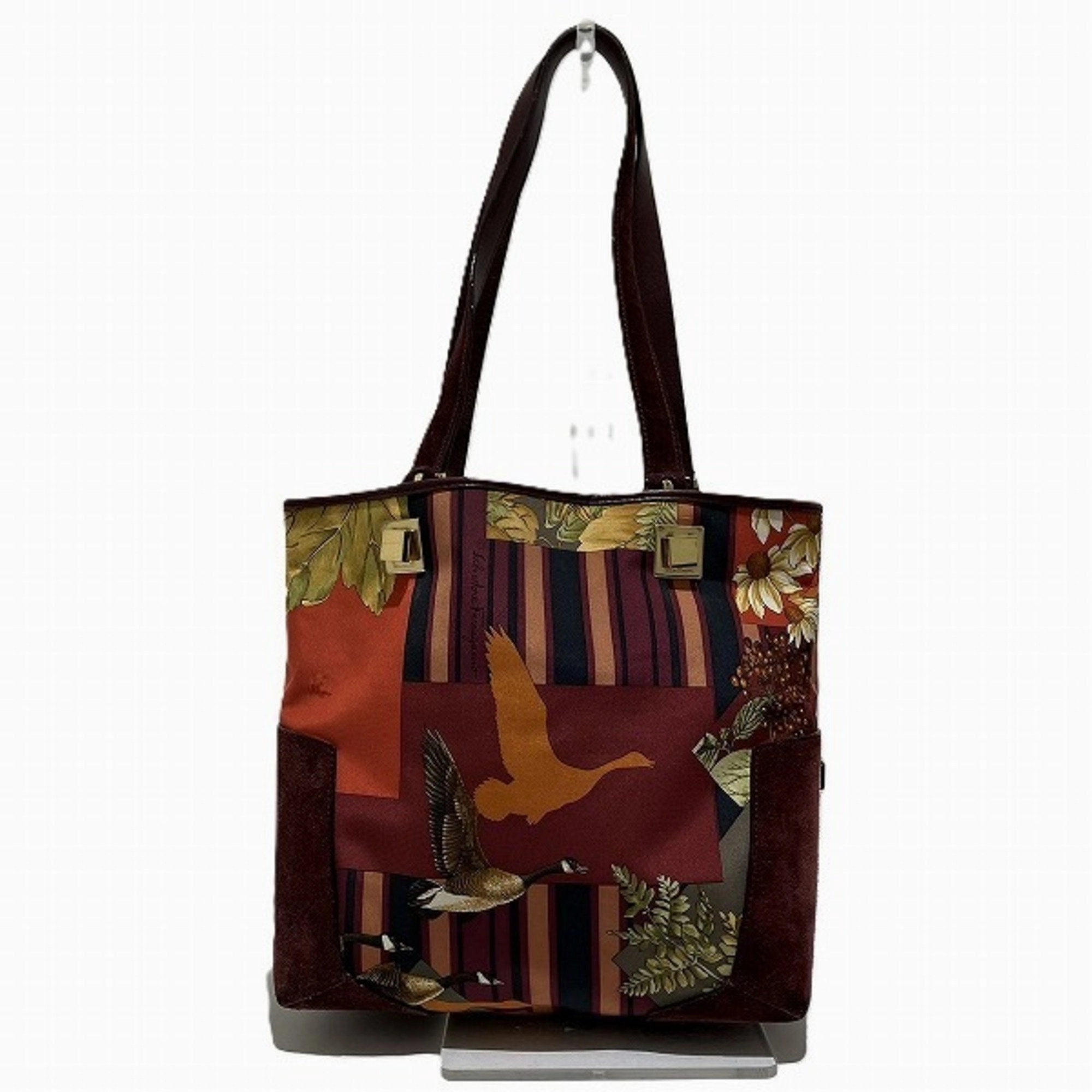 Salvatore Ferragamo  Nylon Leather Tote Bag (Pre-Owned)