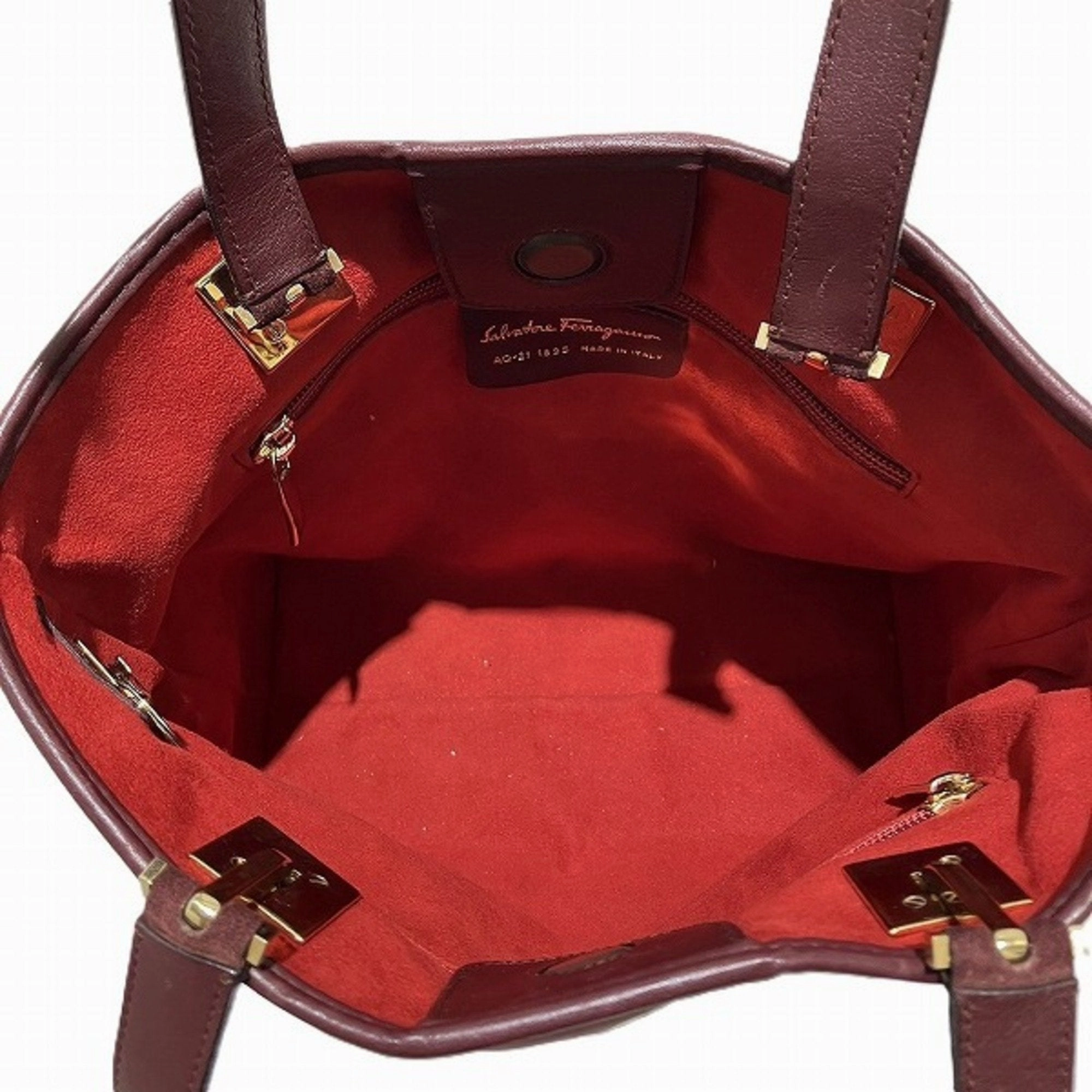 Salvatore Ferragamo  Nylon Leather Tote Bag (Pre-Owned)