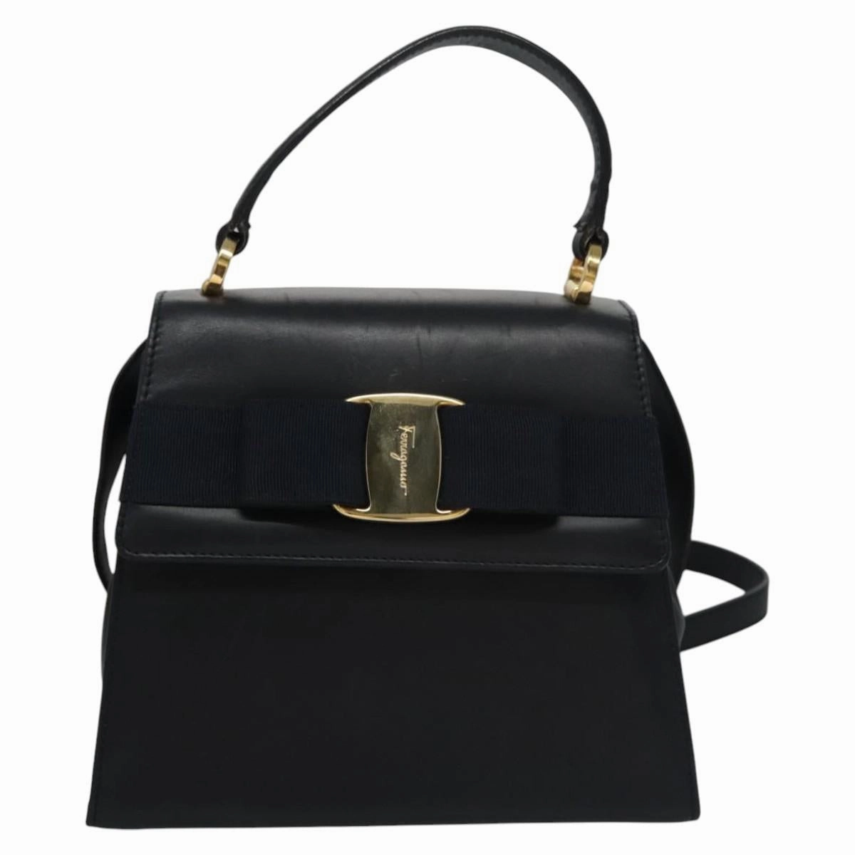 Salvatore Ferragamo Vara Leather Handbag (Pre-Owned)