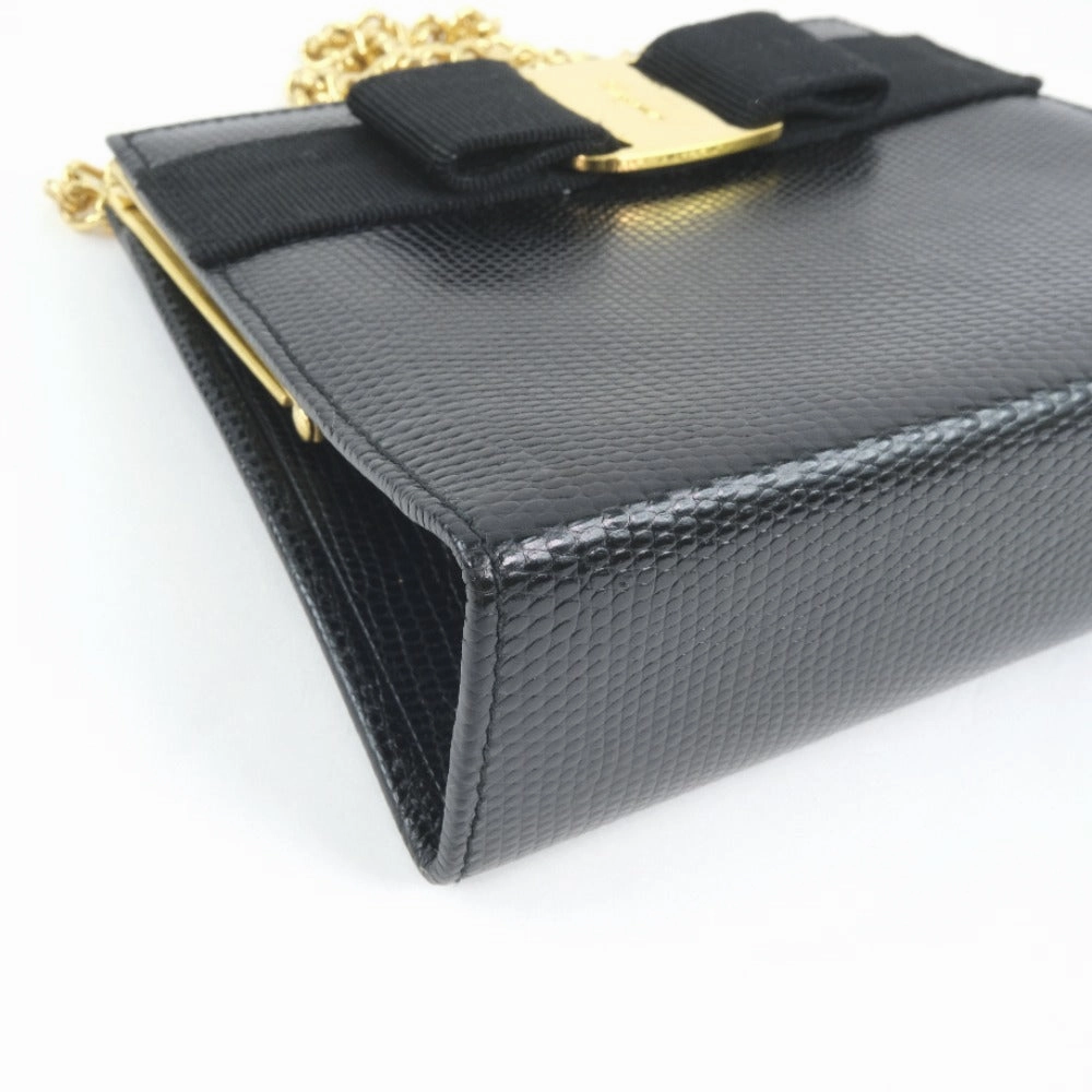 Salvatore Ferragamo Vara  Leather Shoulder Bag (Pre-Owned)