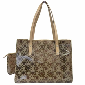 Salvatore Ferragamo Vinyl Handbag Tote Bag (Pre-Owned)