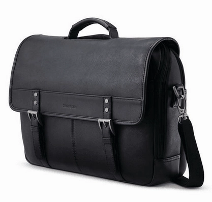 Samsonite Classic Leather Flapover Briefcase