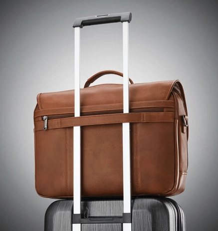 Samsonite Classic Leather Flapover Briefcase