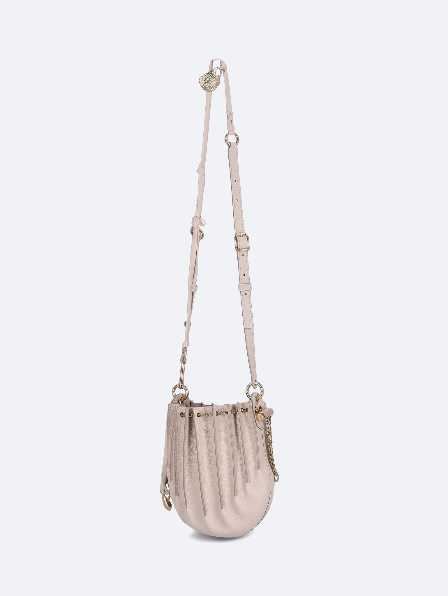 Sea treasures leather crossbody bag