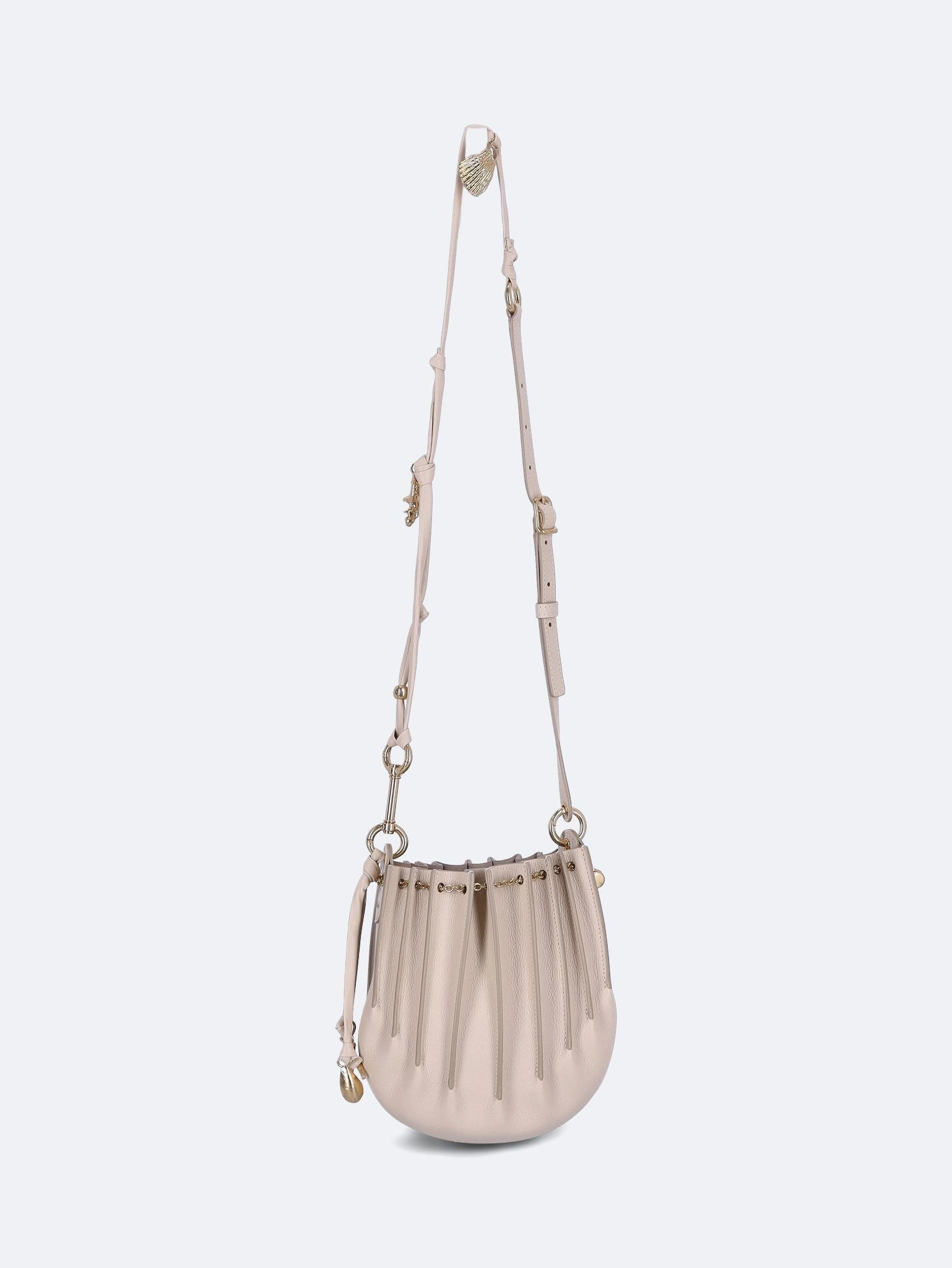 Sea treasures leather crossbody bag