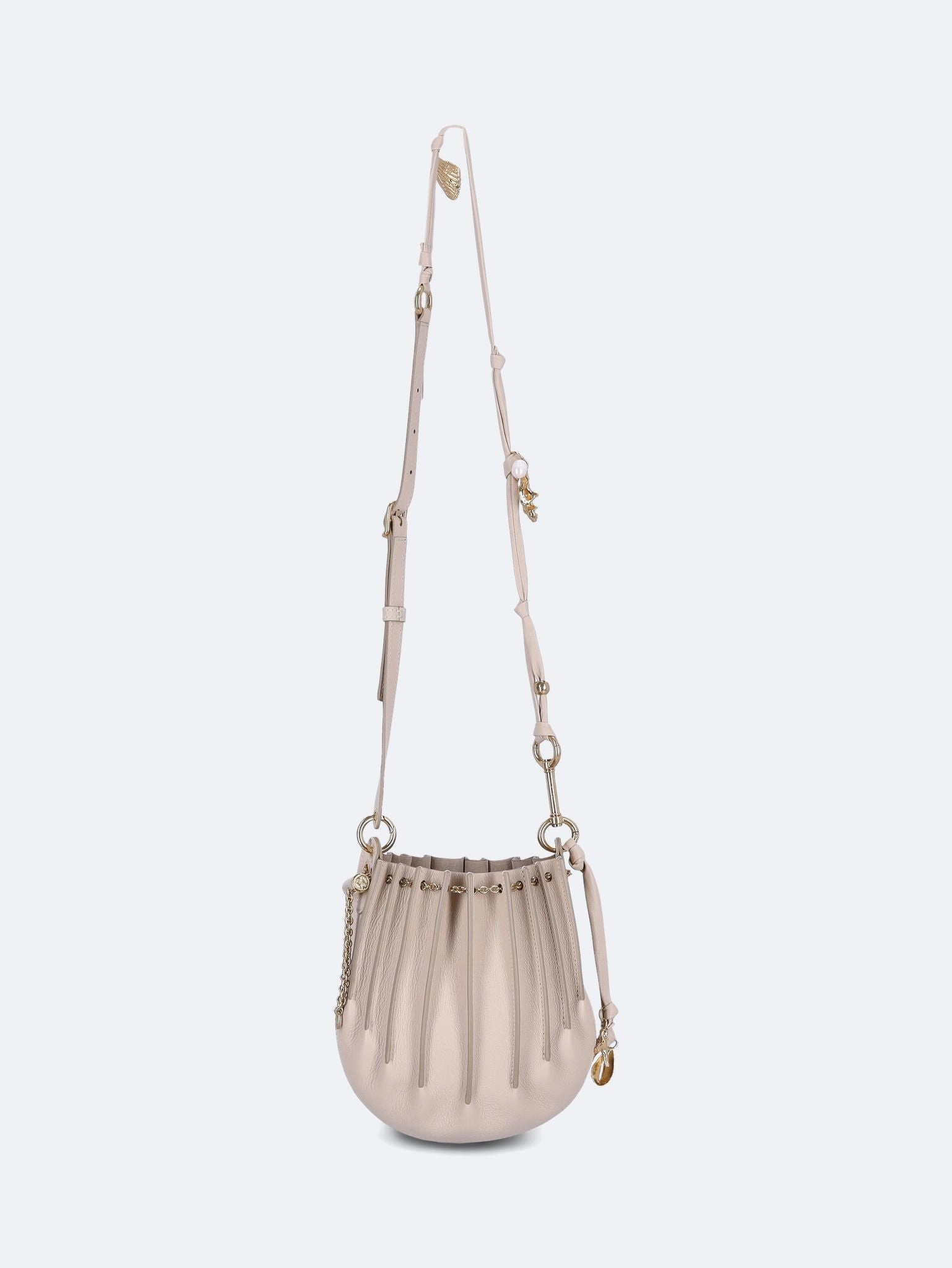 Sea treasures leather crossbody bag