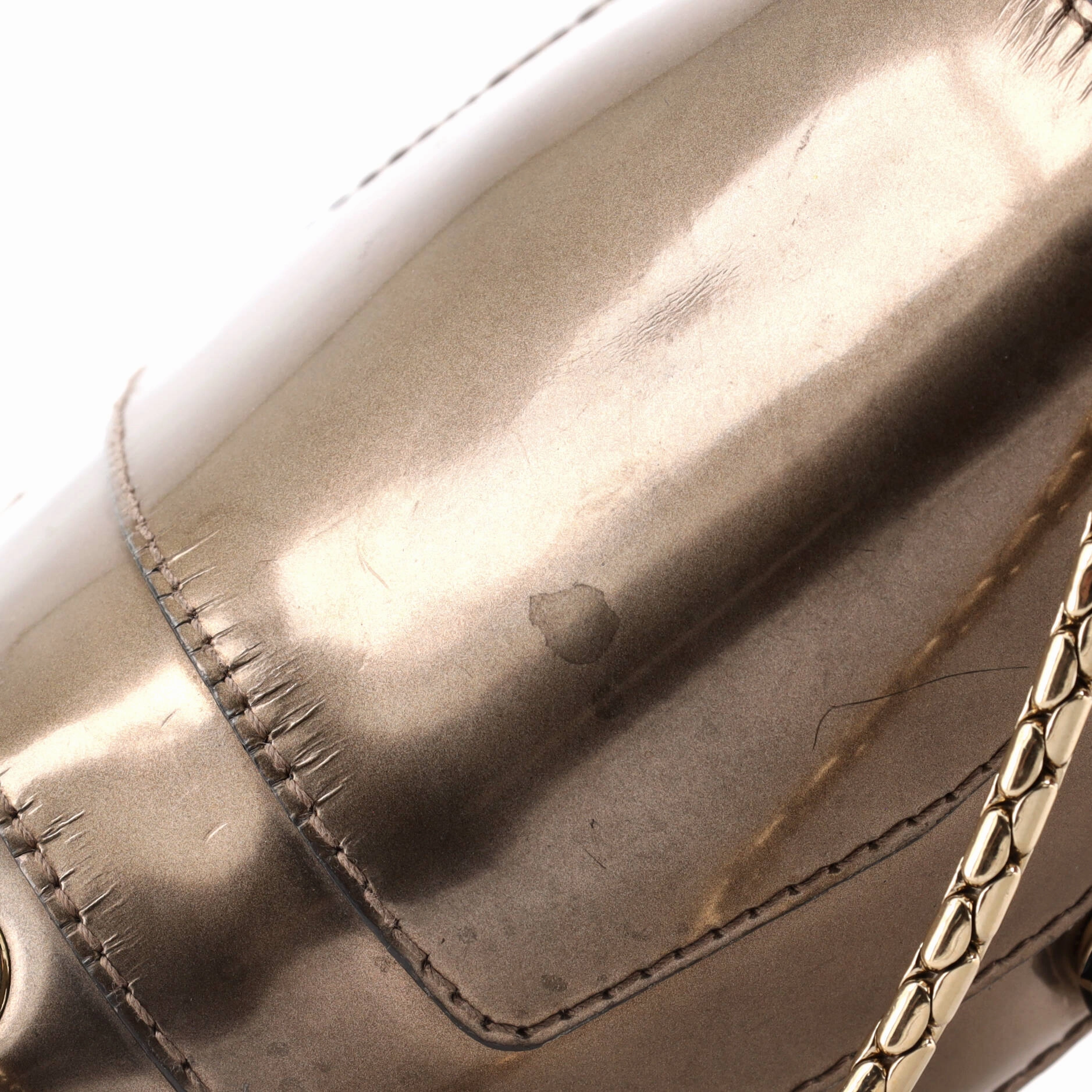 Serpenti Forever Square Shoulder Bag Metallic Leather Small