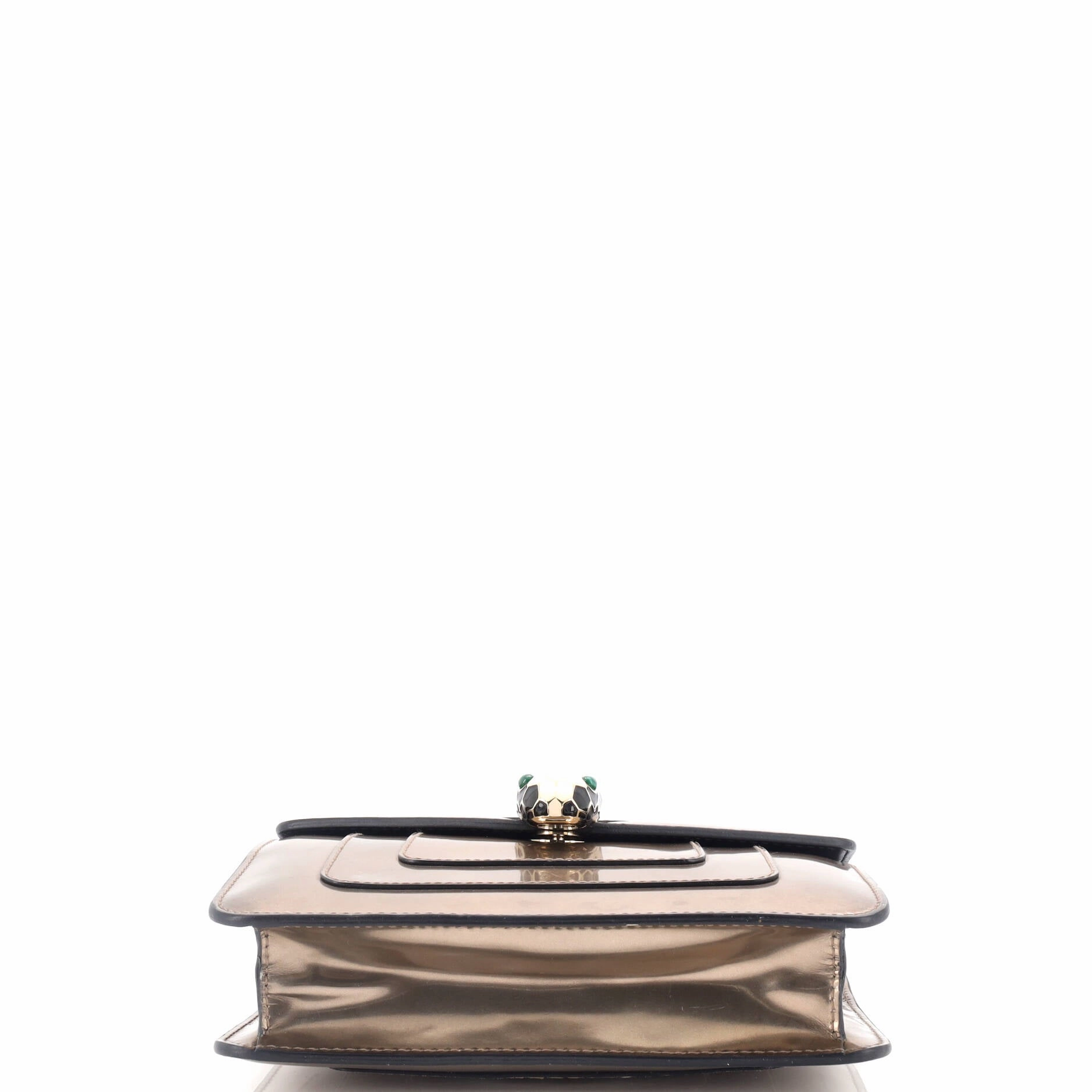 Serpenti Forever Square Shoulder Bag Metallic Leather Small