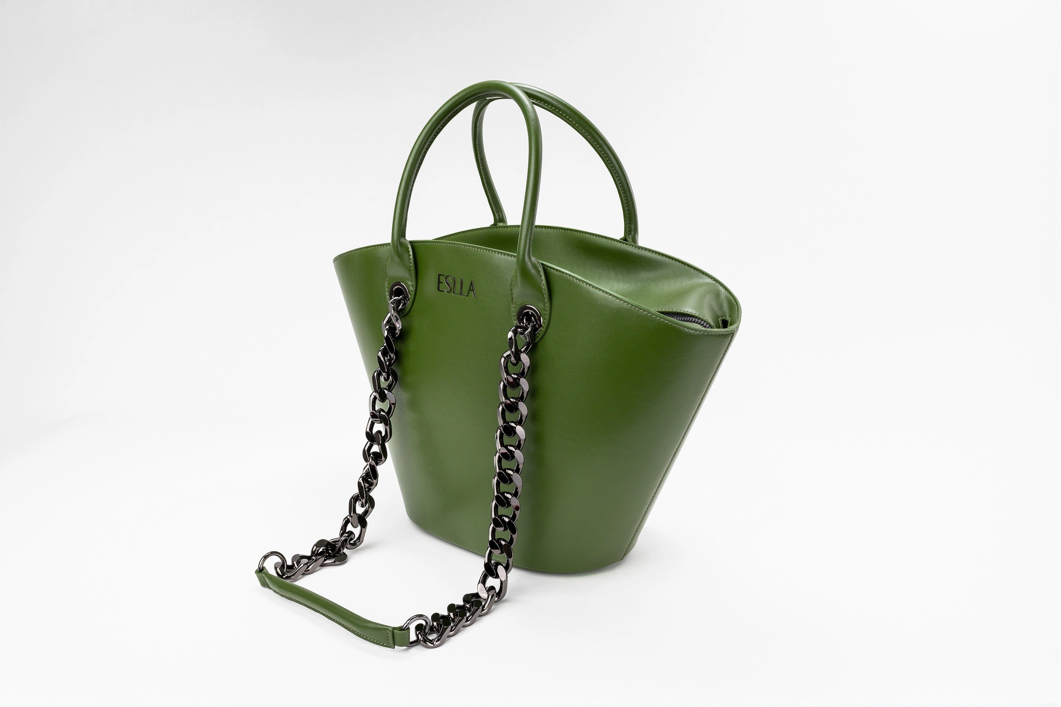 Seva Vegan Cactus Leather Tote | Green Helen