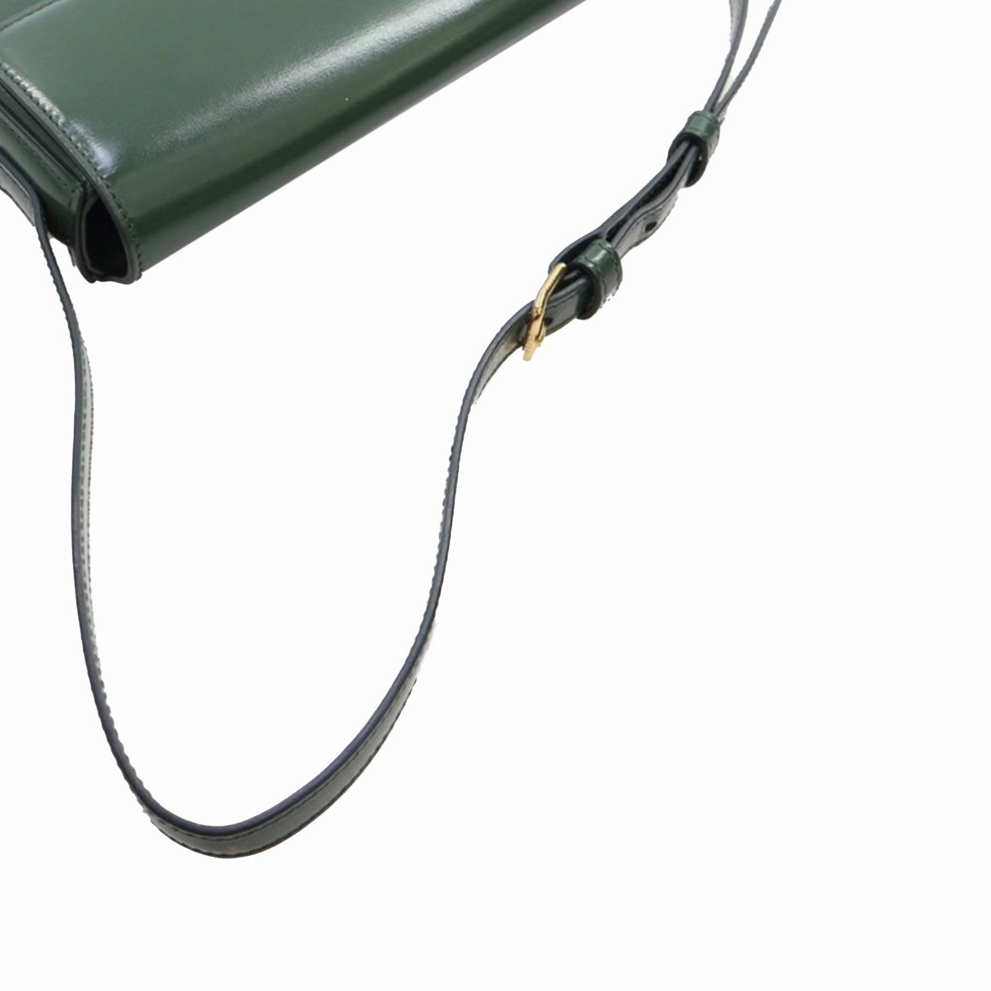 Shiny Calfskin Triomphe Claude Shoulder Bag