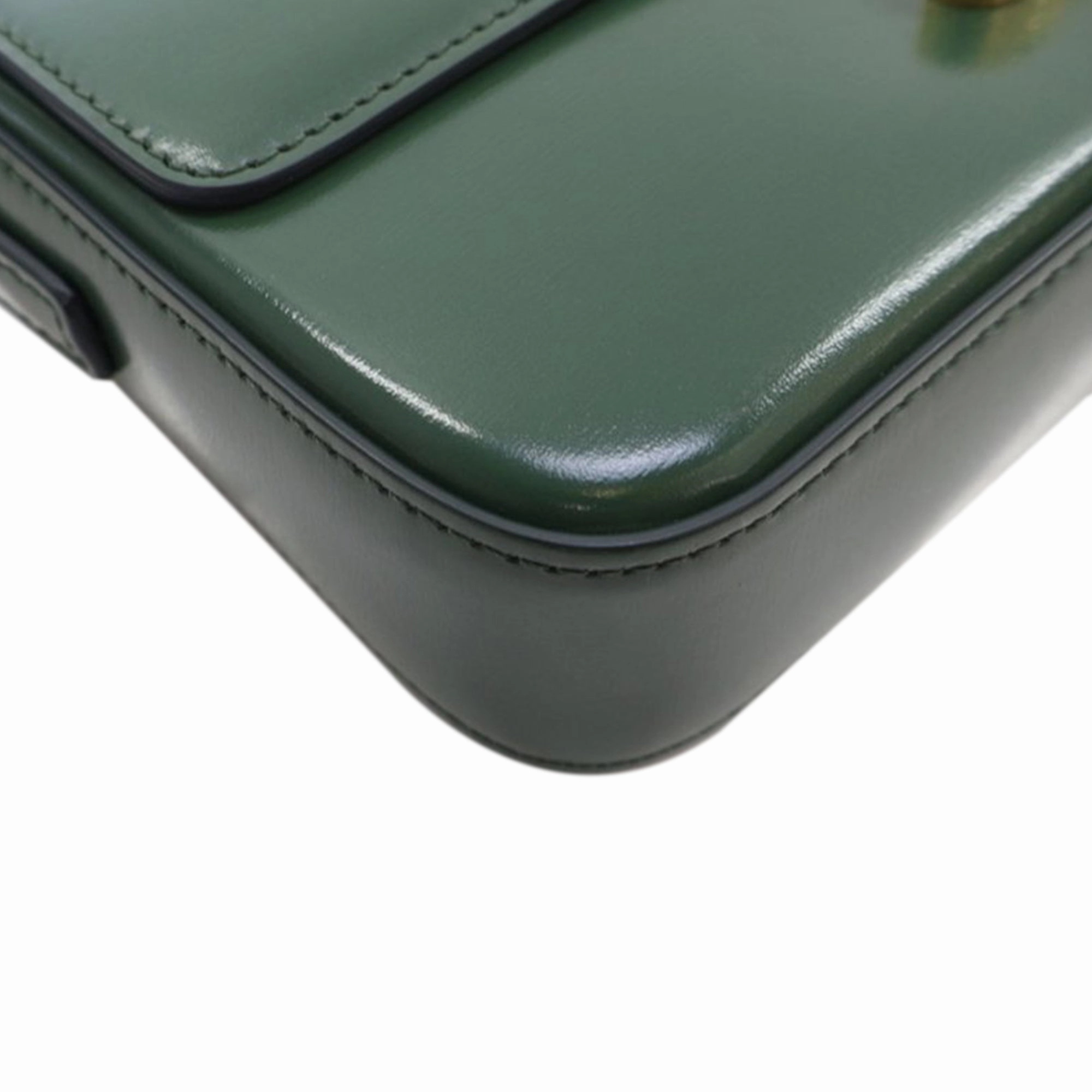 Shiny Calfskin Triomphe Claude Shoulder Bag