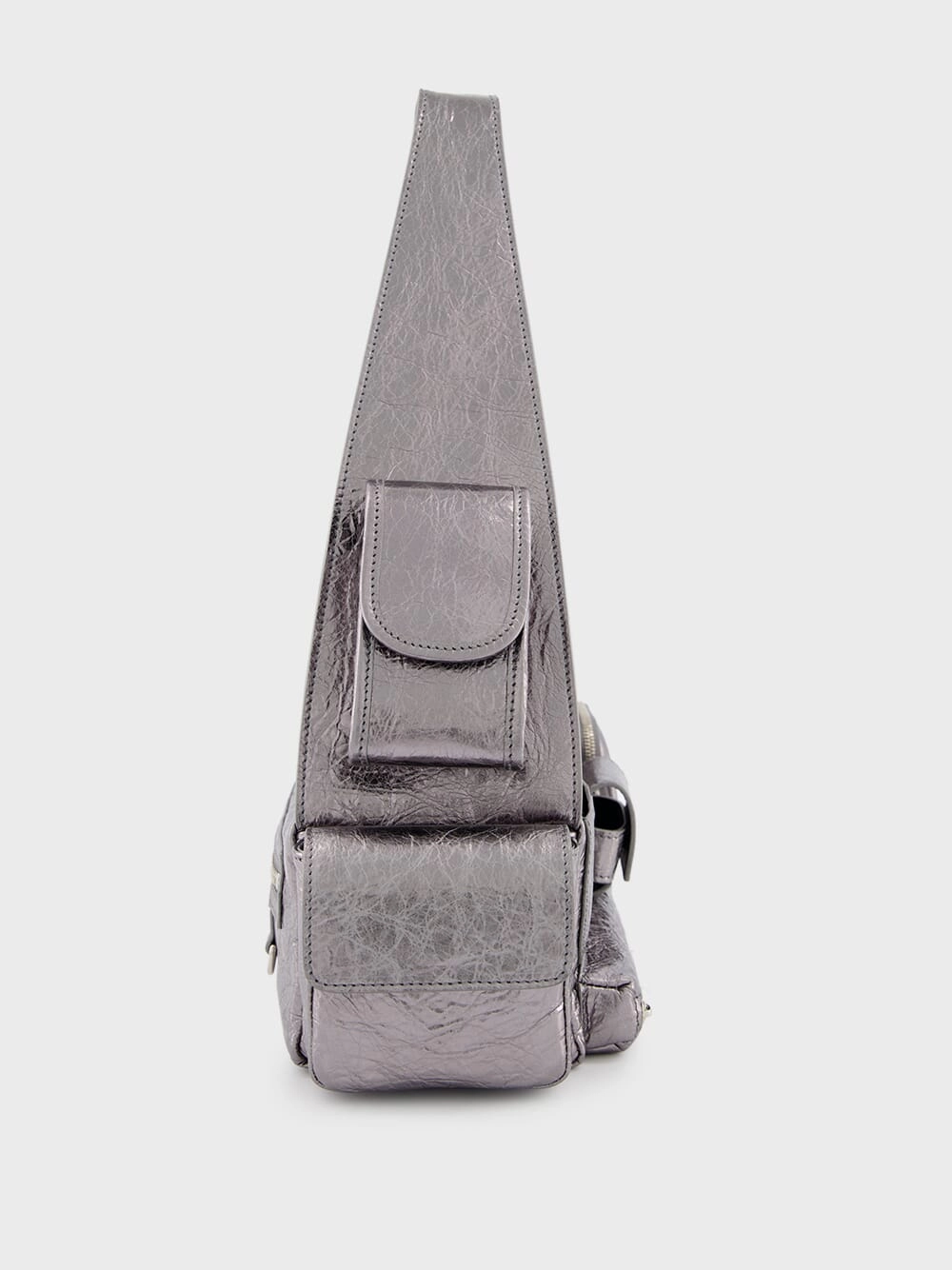 Silver Metallized Superbusy XS Sling Bag