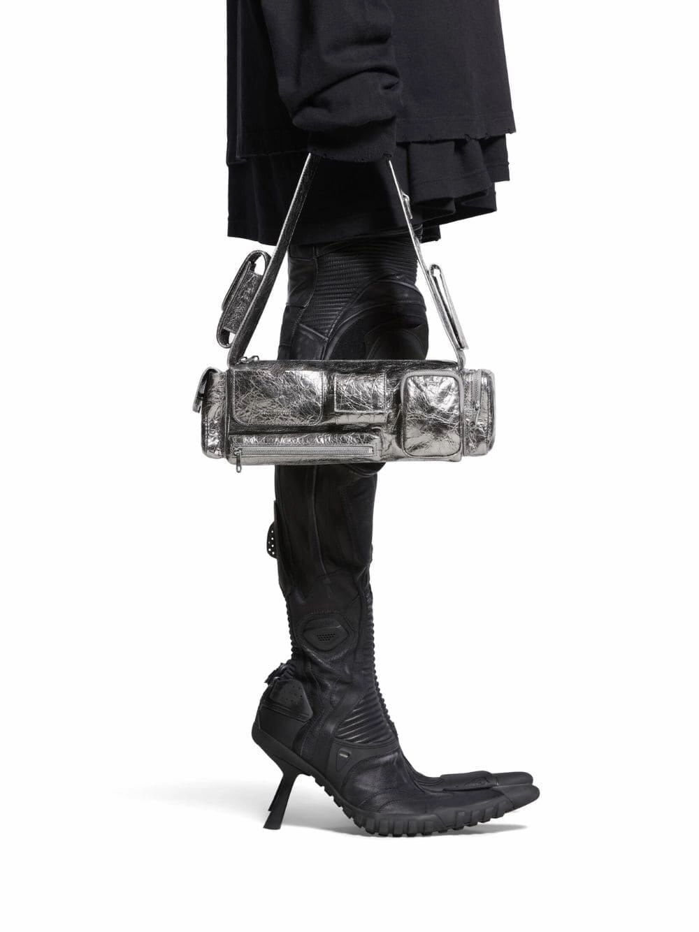 Silver Metallized Superbusy XS Sling Bag