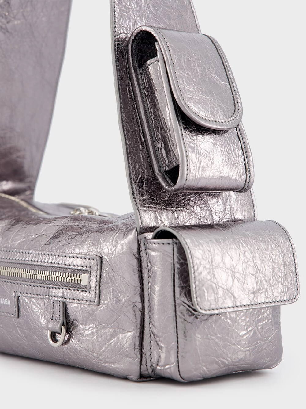 Silver Metallized Superbusy XS Sling Bag