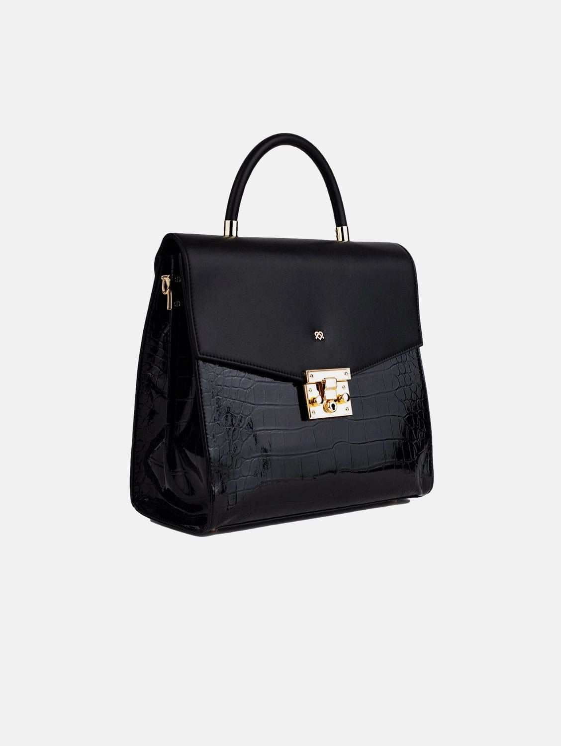 Simone Vegan Leather Handbag | Black