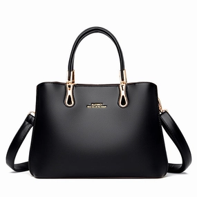 Simple Fashion PU Leather Shoulder Tote Bag for Moms