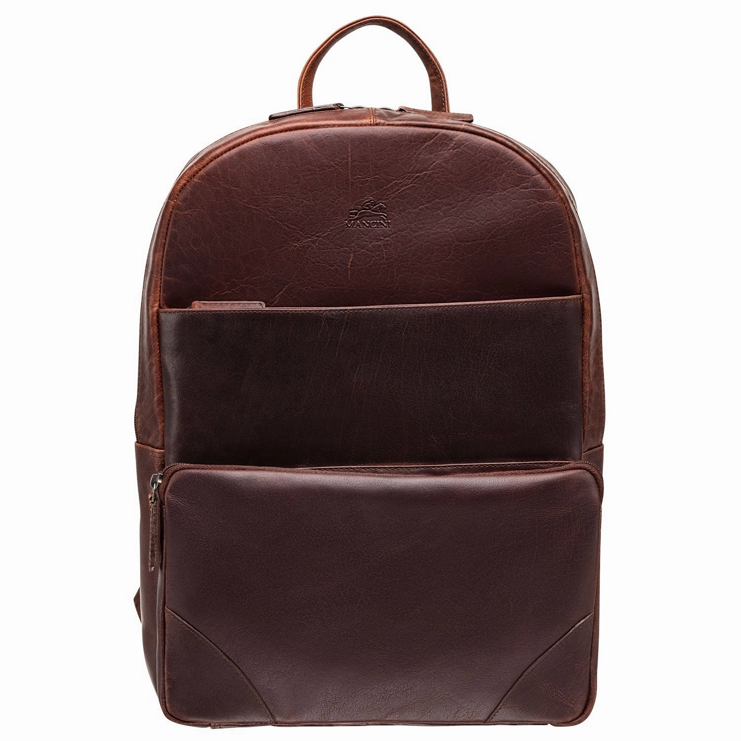 Slim Backpack for 14" Laptop, 12" x 4" x 16.25", Brown