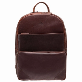Slim Backpack for 14" Laptop, 12" x 4" x 16.25", Brown