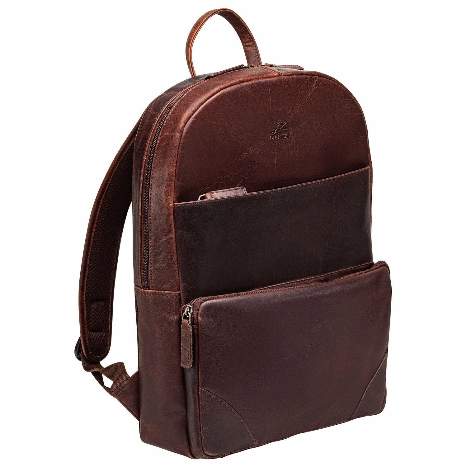 Slim Backpack for 14" Laptop, 12" x 4" x 16.25", Brown