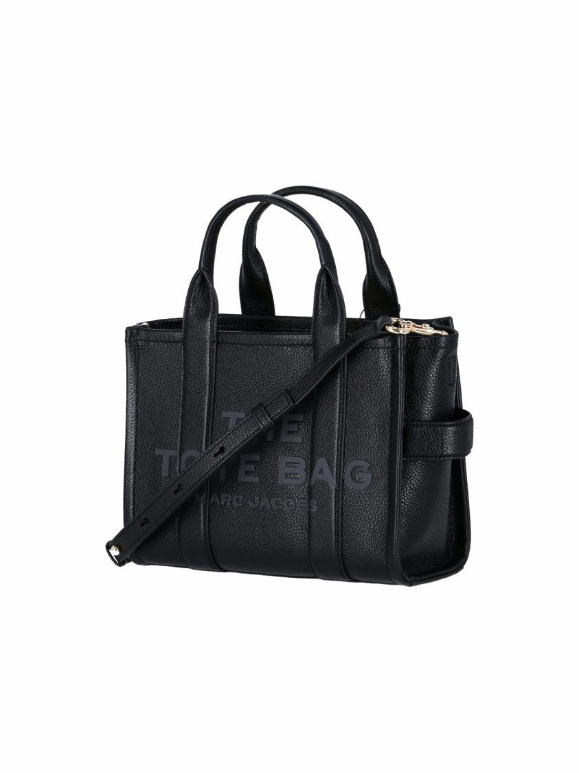 Small 'The Leather' Tote Bag  Black