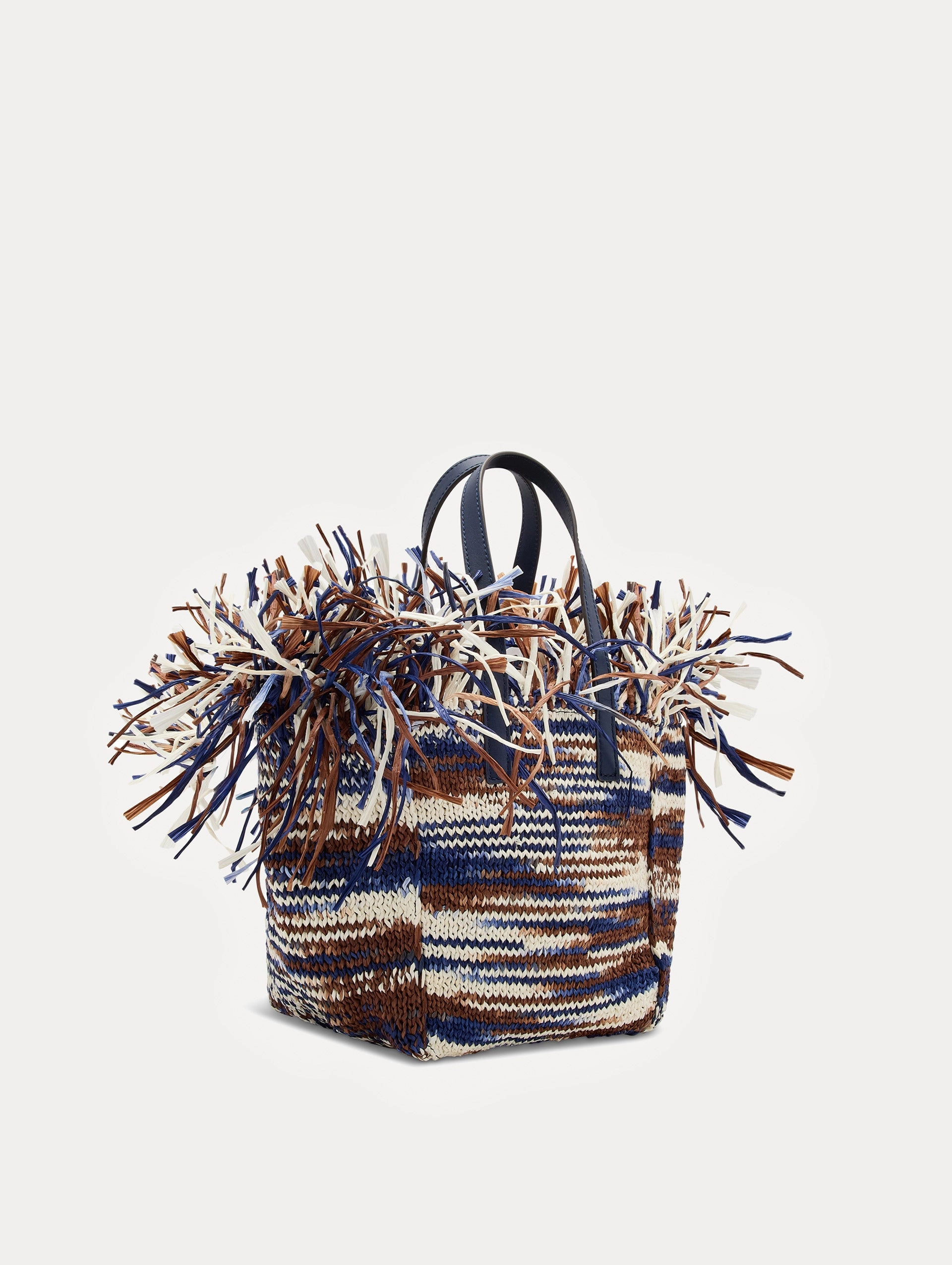 Small Raffia Crochet Square Tote