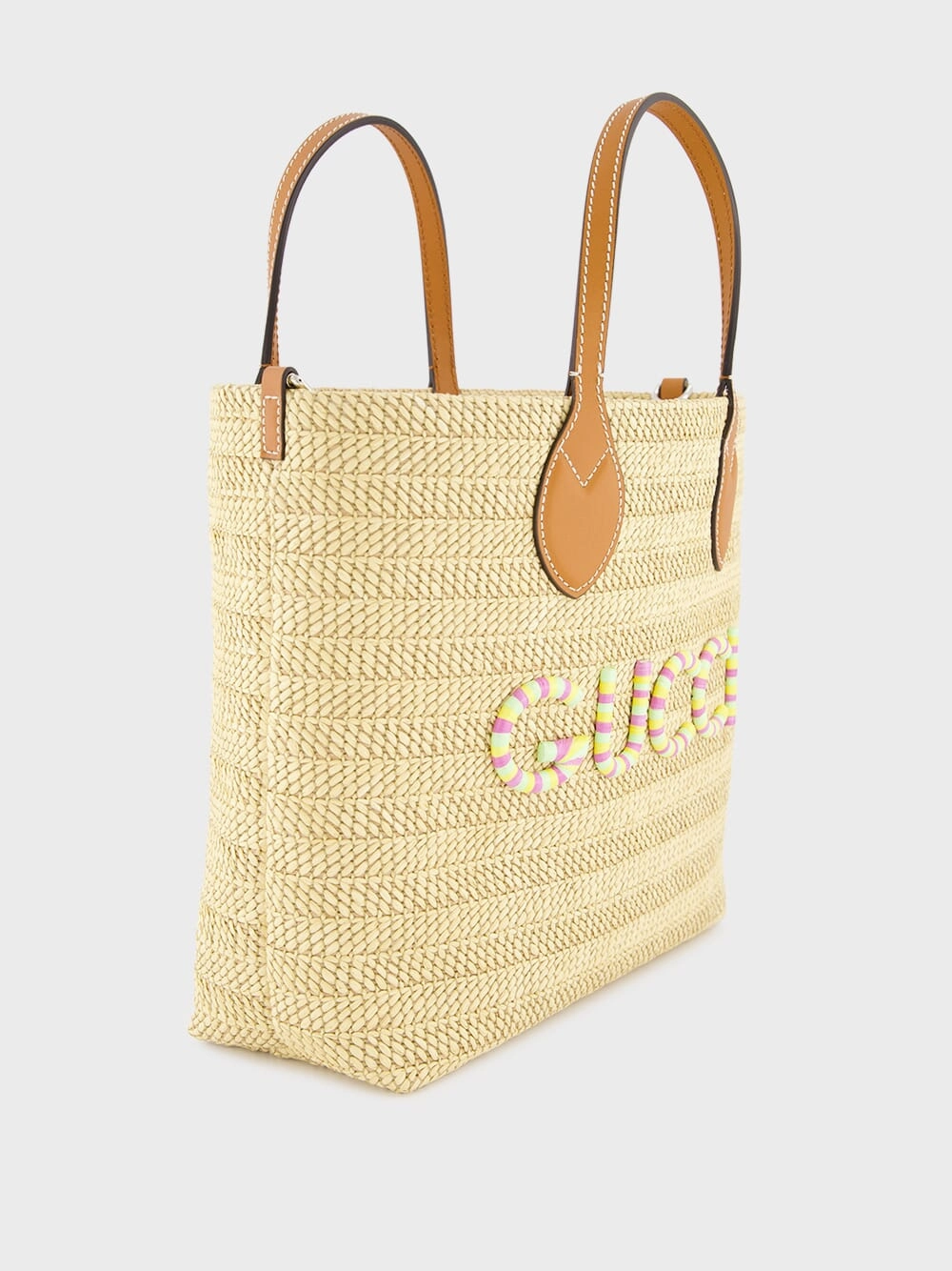 Small Straw-Effect Tote