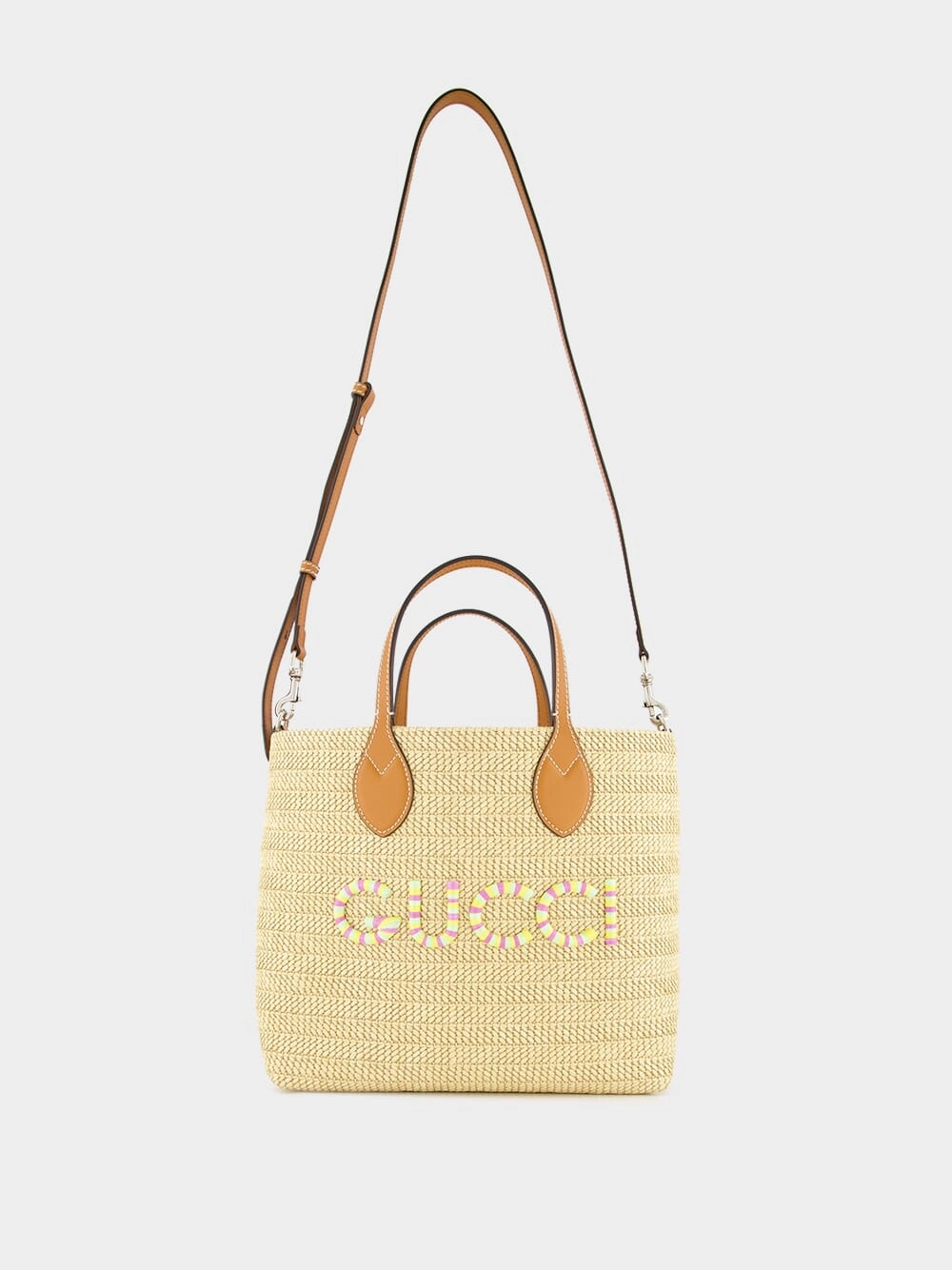 Small Straw-Effect Tote