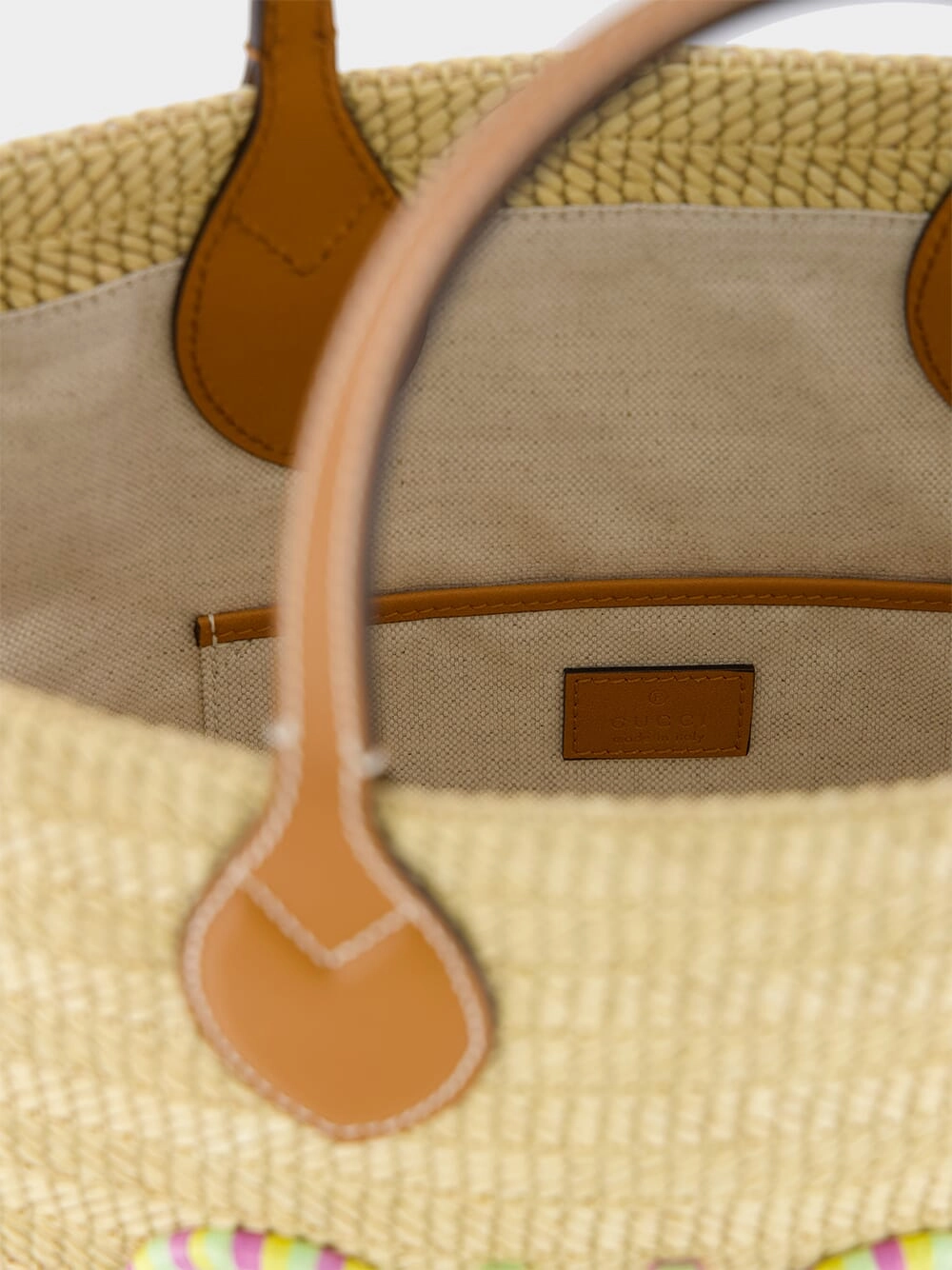 Small Straw-Effect Tote