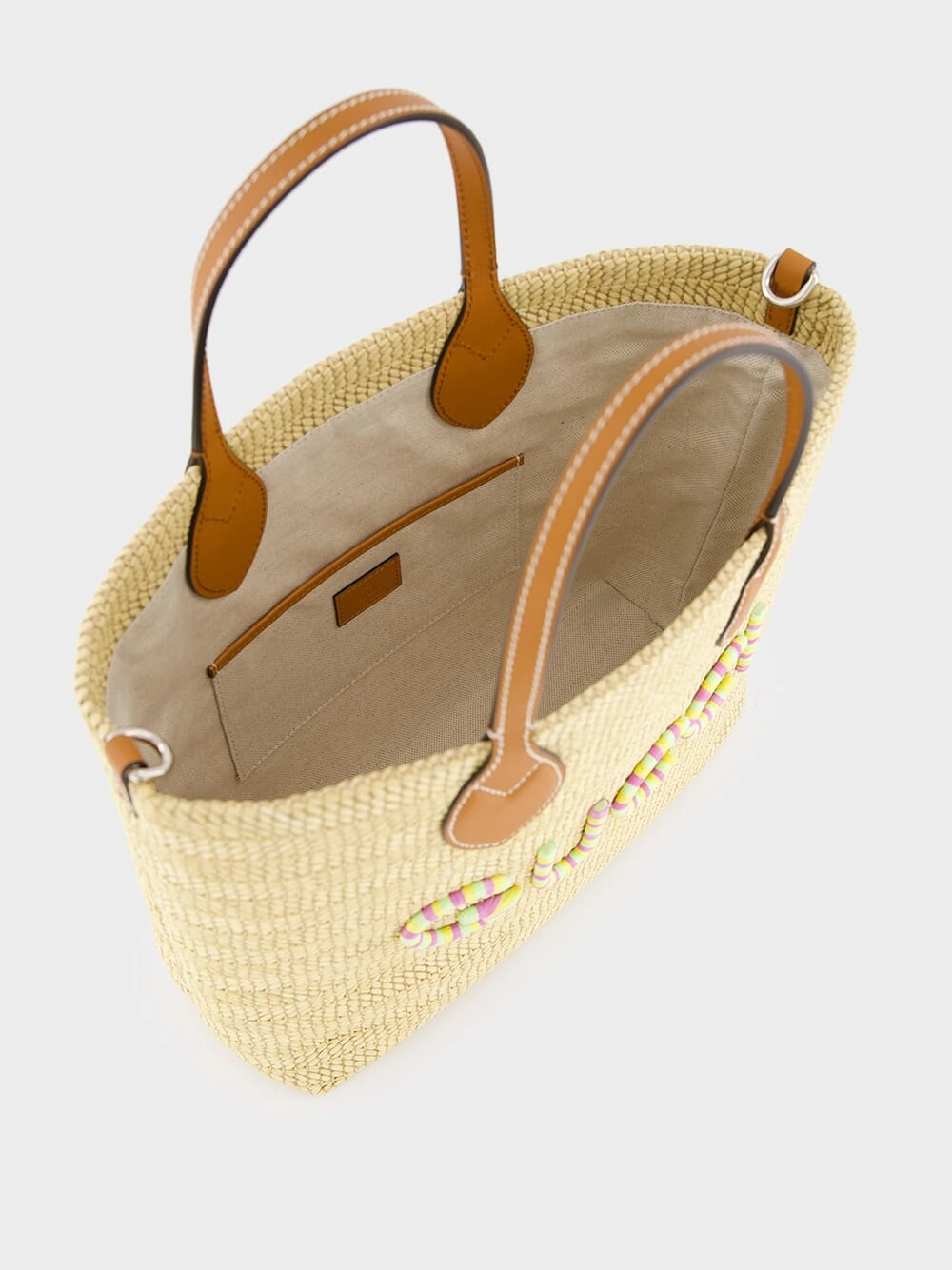 Small Straw-Effect Tote